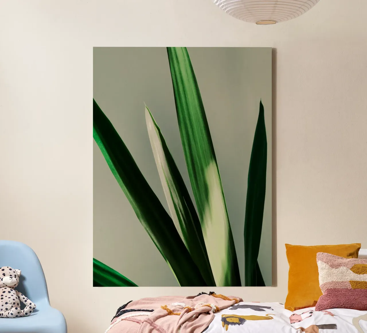 Green Leaves tela con Cornice a cassetta da Sebastian Hilgetag