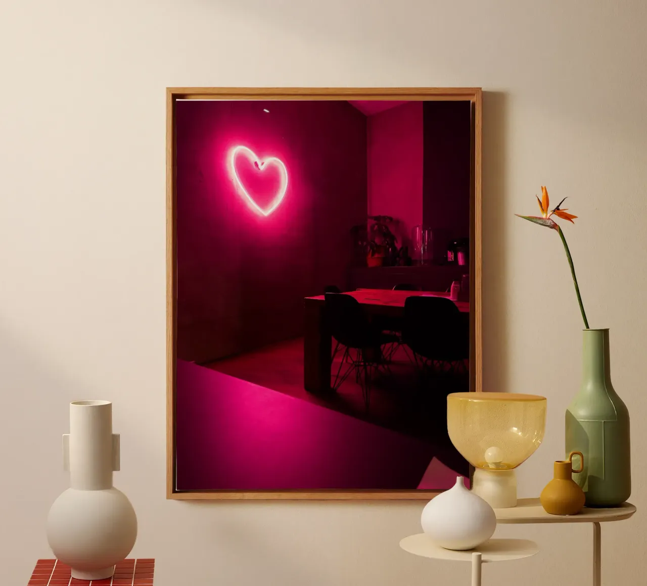 Love is everywhere tela con Cornice a cassetta da Sebastian Hilgetag
