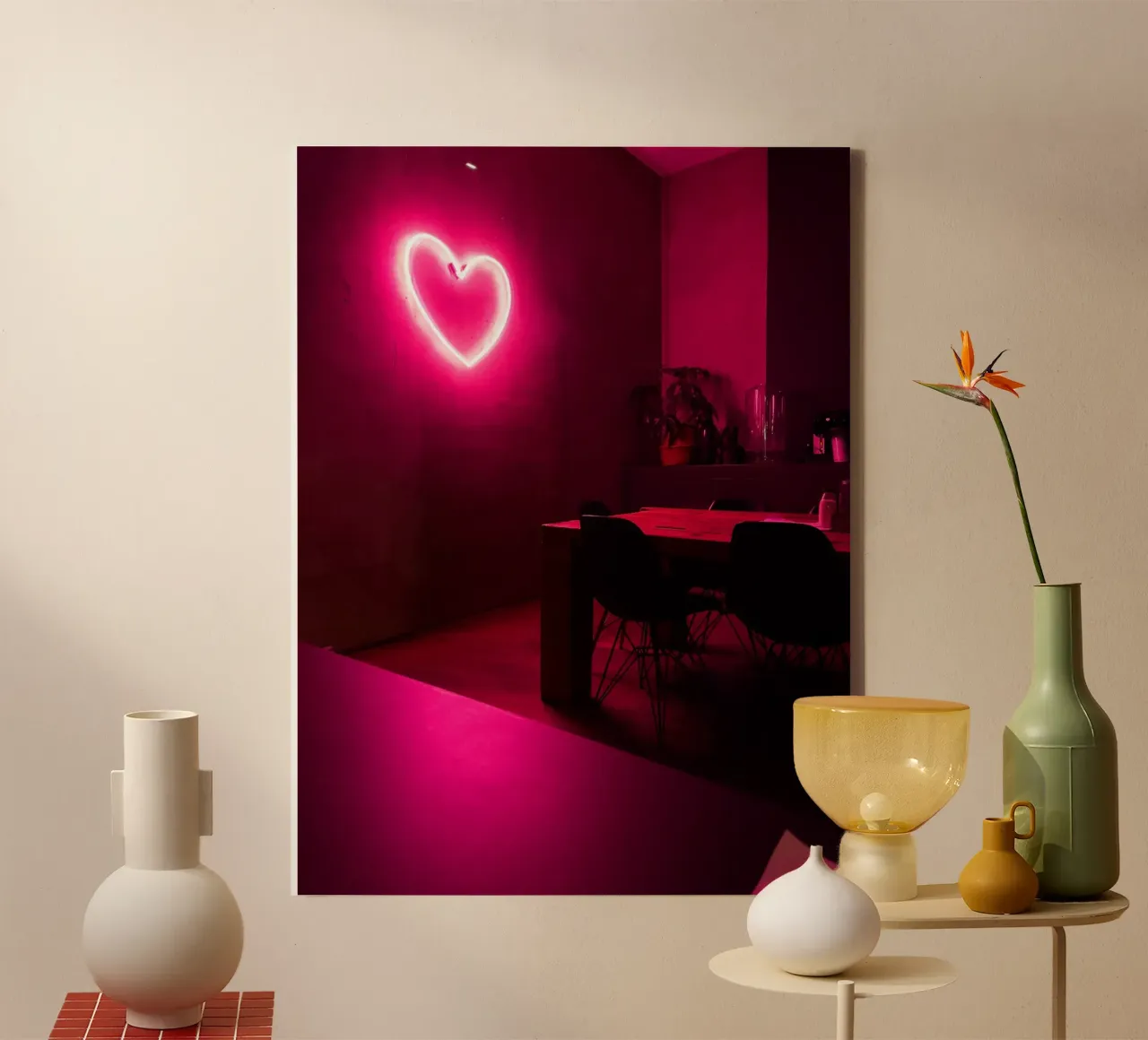 Love is everywhere tela con Cornice a cassetta da Sebastian Hilgetag