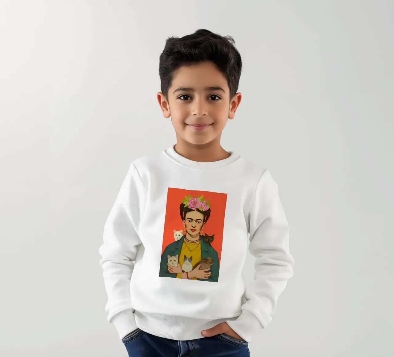 I gattini di Frida felpa bambino da Carinaprint
