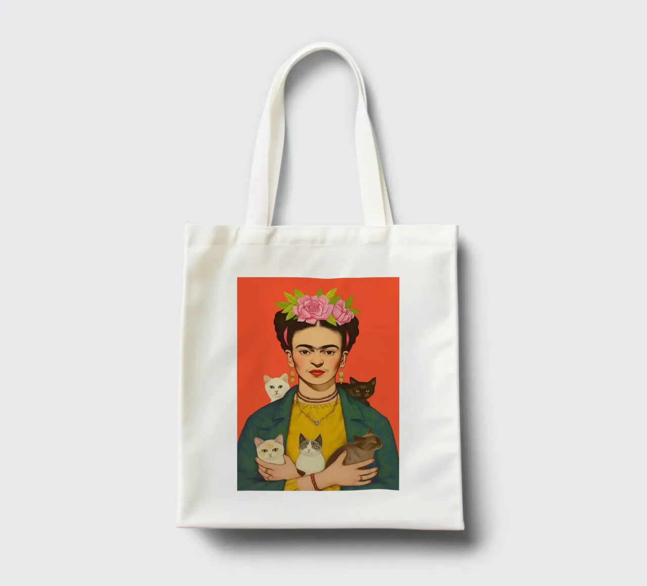 I gattini di Frida borsa in juta da Carinaprint