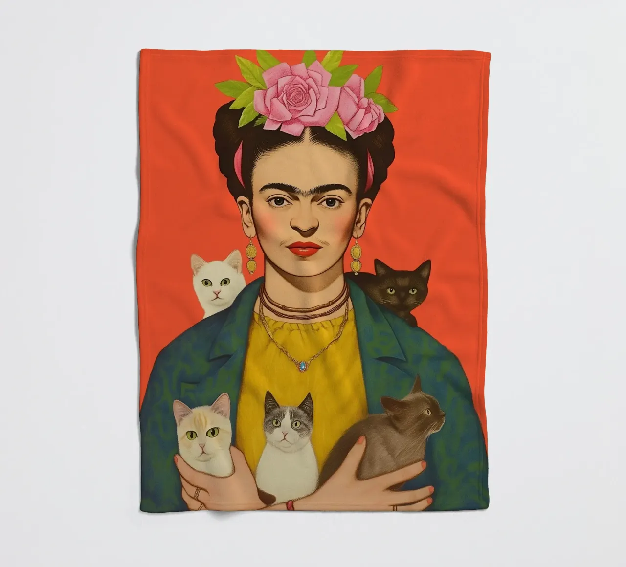 I gattini di Frida coperta in pile da Carinaprint