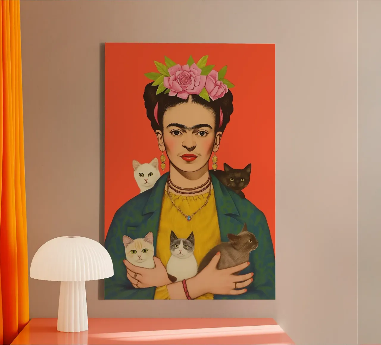 Frida's little kittens canvas by Carinaprint