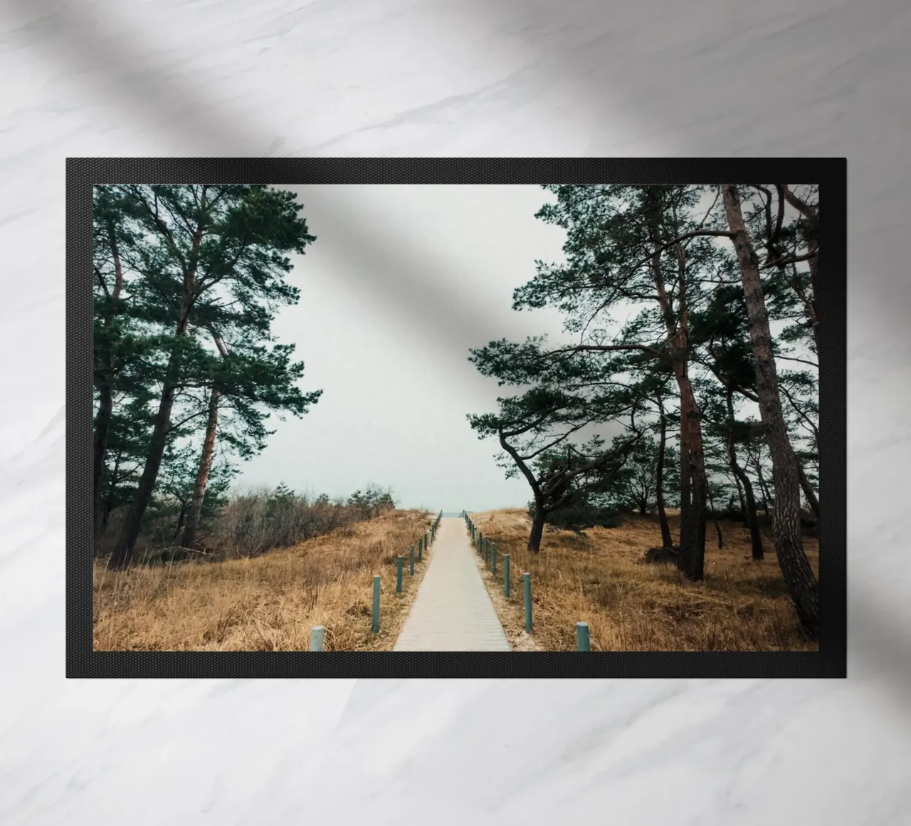 Secluded Beach Path doormat by Sebastian Hilgetag