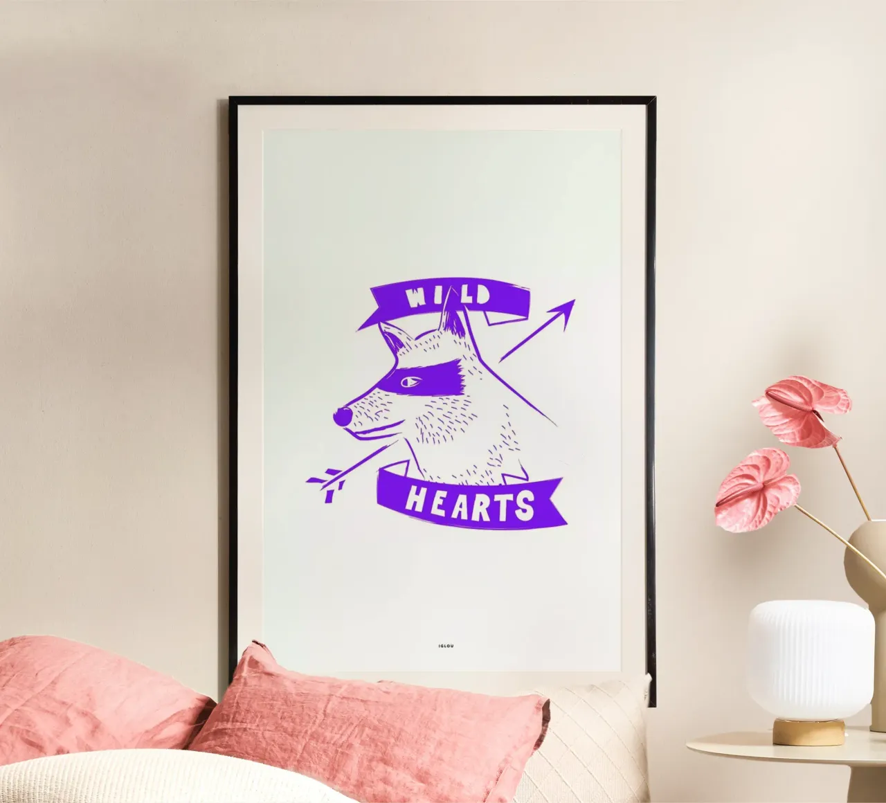 Wild Hearts 2 poster con telaio in alluminio da Iglou