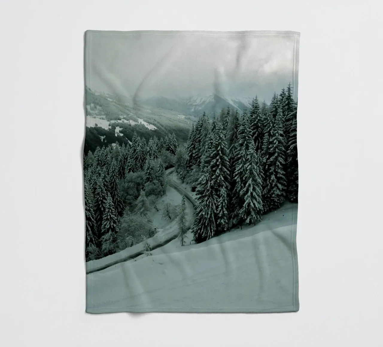 The Path through Winter manta de franela de Sebastian Hilgetag