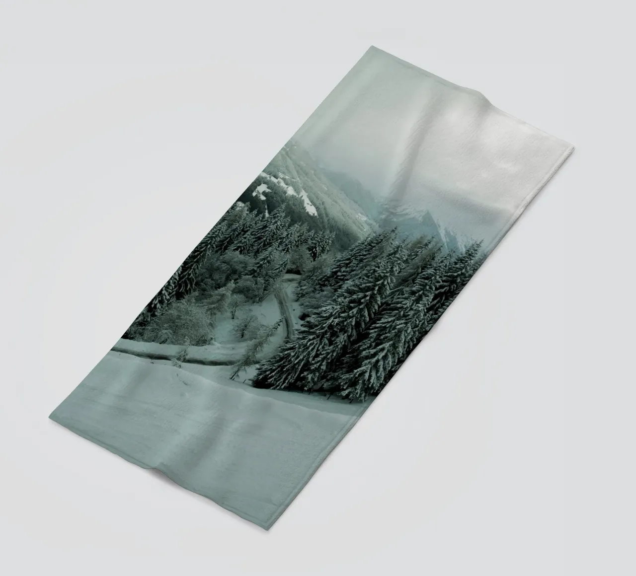 The Path through Winter beach towel by Sebastian Hilgetag