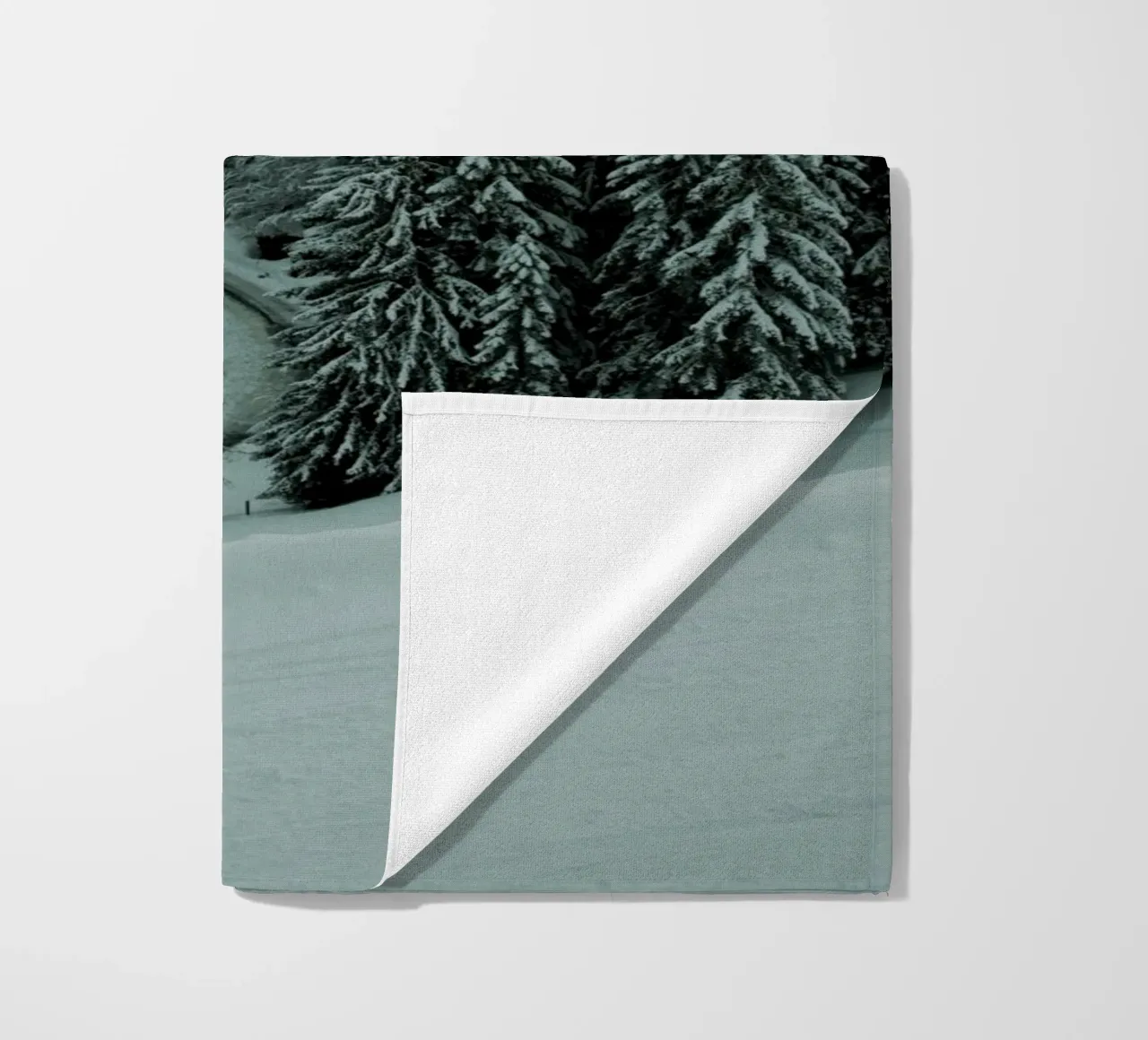 The Path through Winter beach towel by Sebastian Hilgetag
