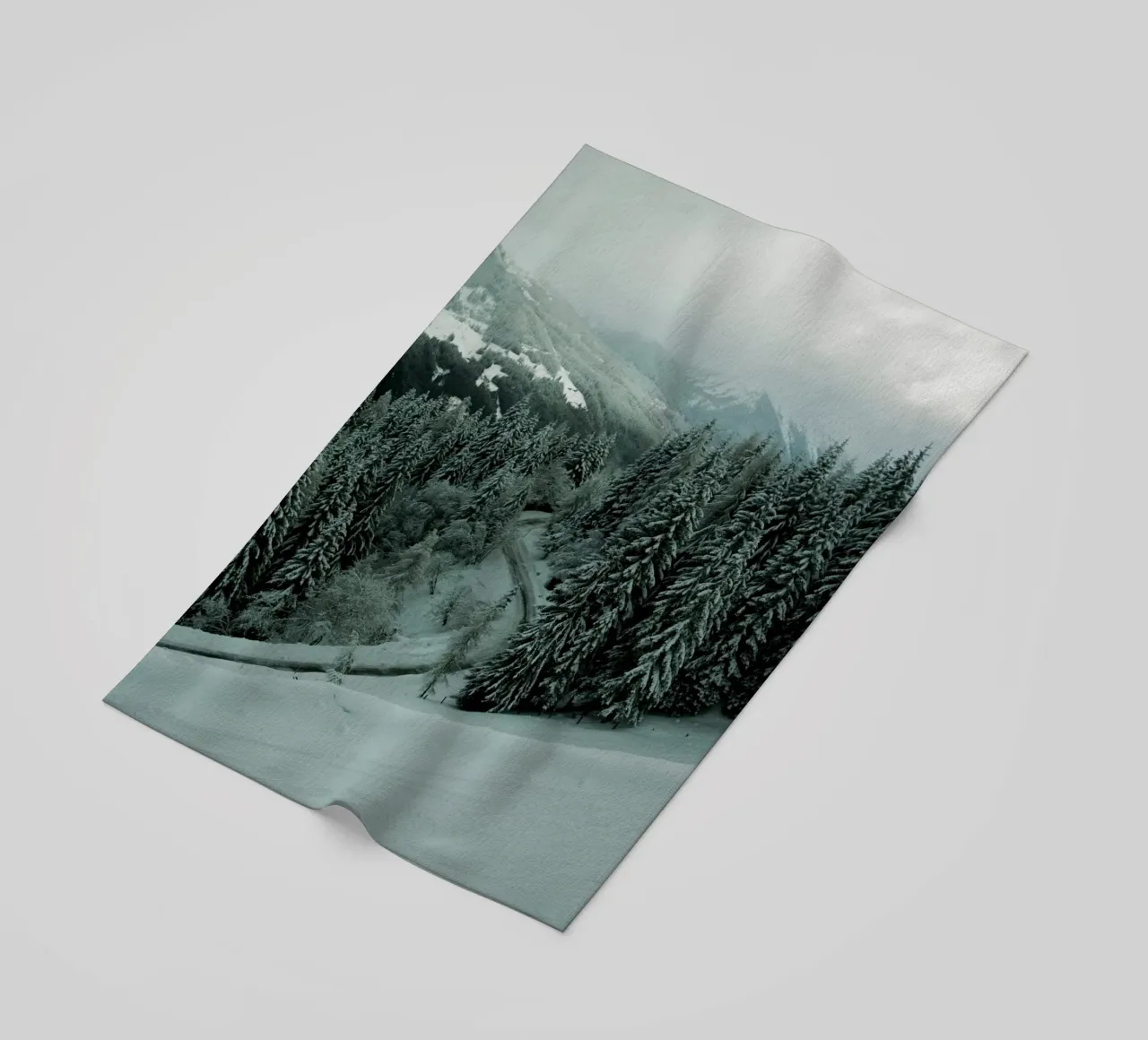 The Path through Winter beach towel by Sebastian Hilgetag