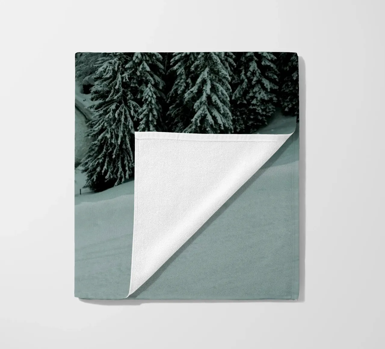 The Path through Winter beach towel by Sebastian Hilgetag
