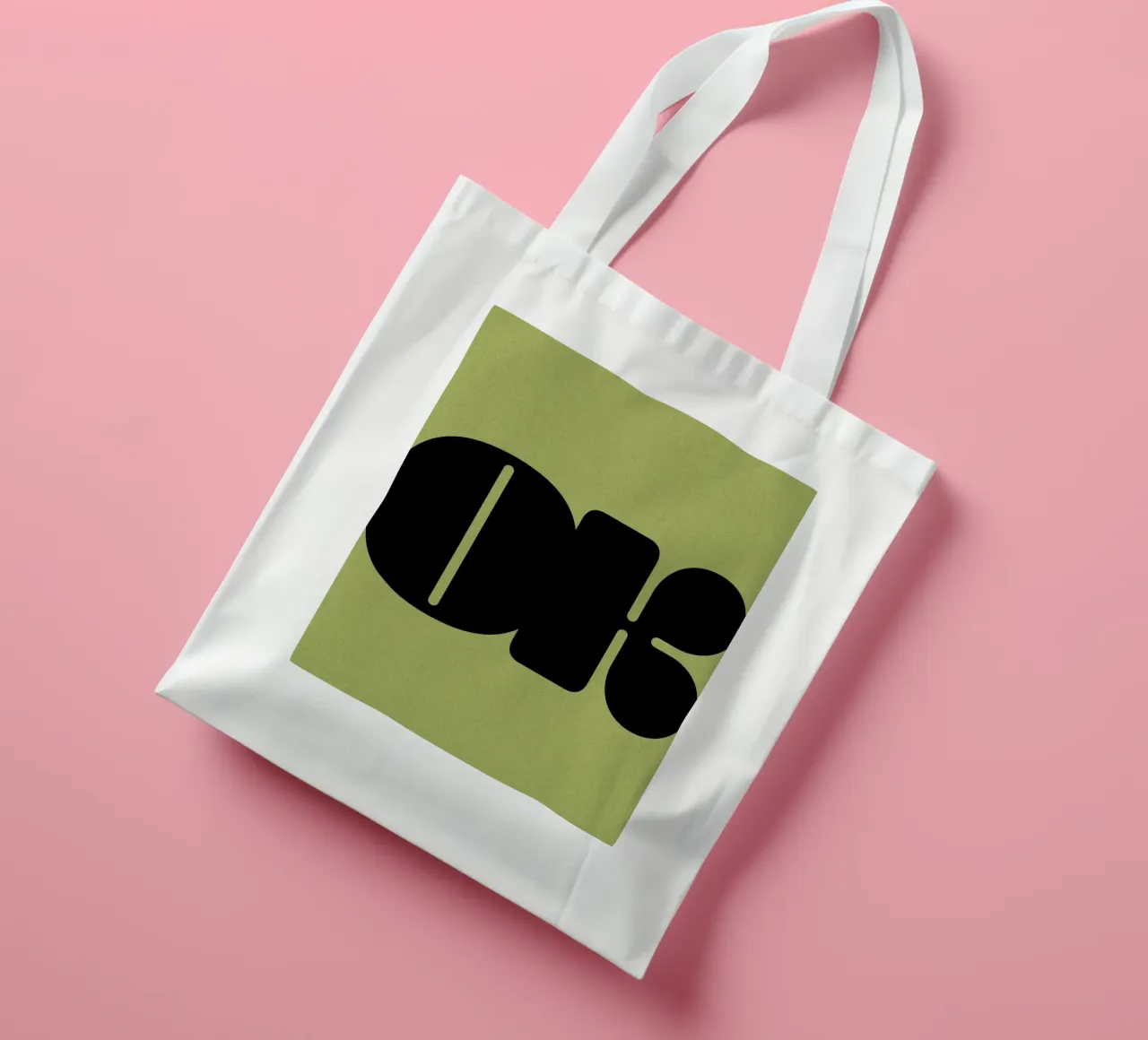 OK Retro Style Slogan on poison green Background tote bag by Lisa Jureczko Arts Illustration