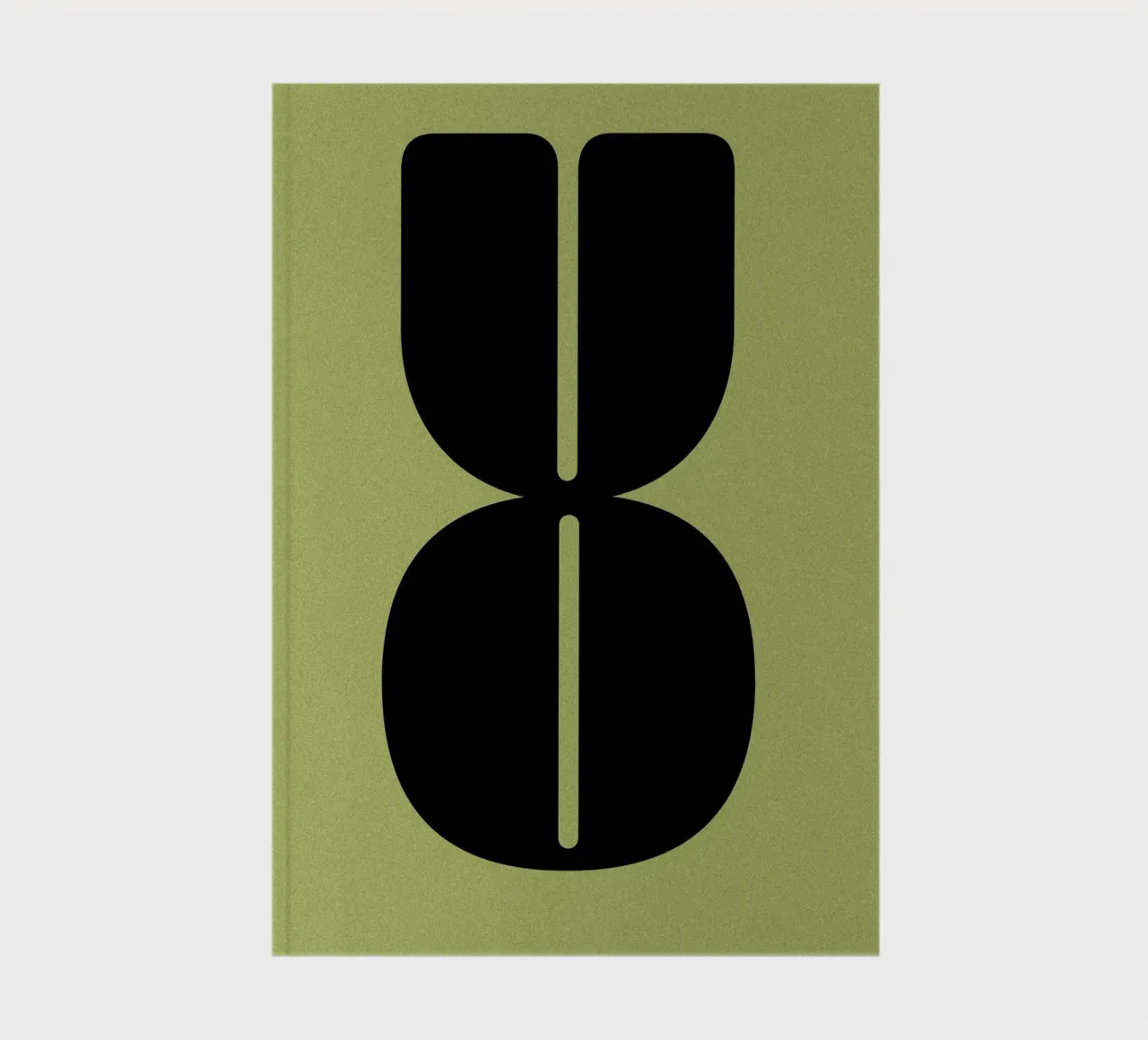 Abstrakte Komposition der Buchstaben O und U Notizbuch von Lisa Jureczko Arts Illustration
