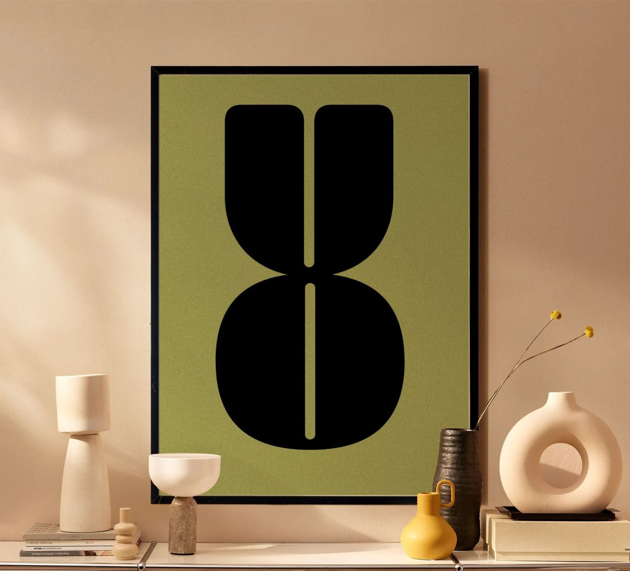 Abstract Composition of Letters O and U poster by Lisa Jureczko Arts Illustration