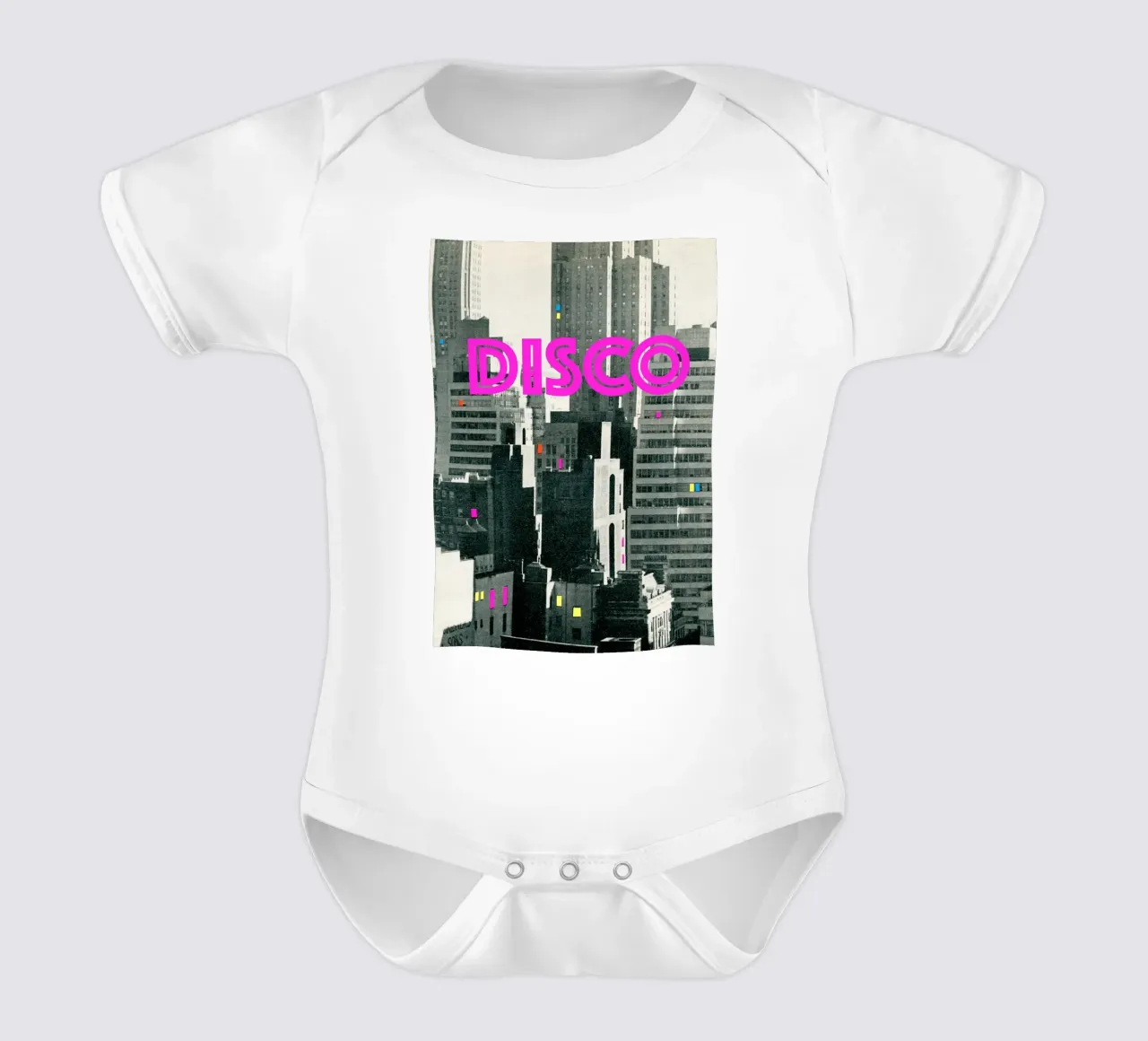 Discoteche a New York body neonato maniche corte da Cassia Beck Collage