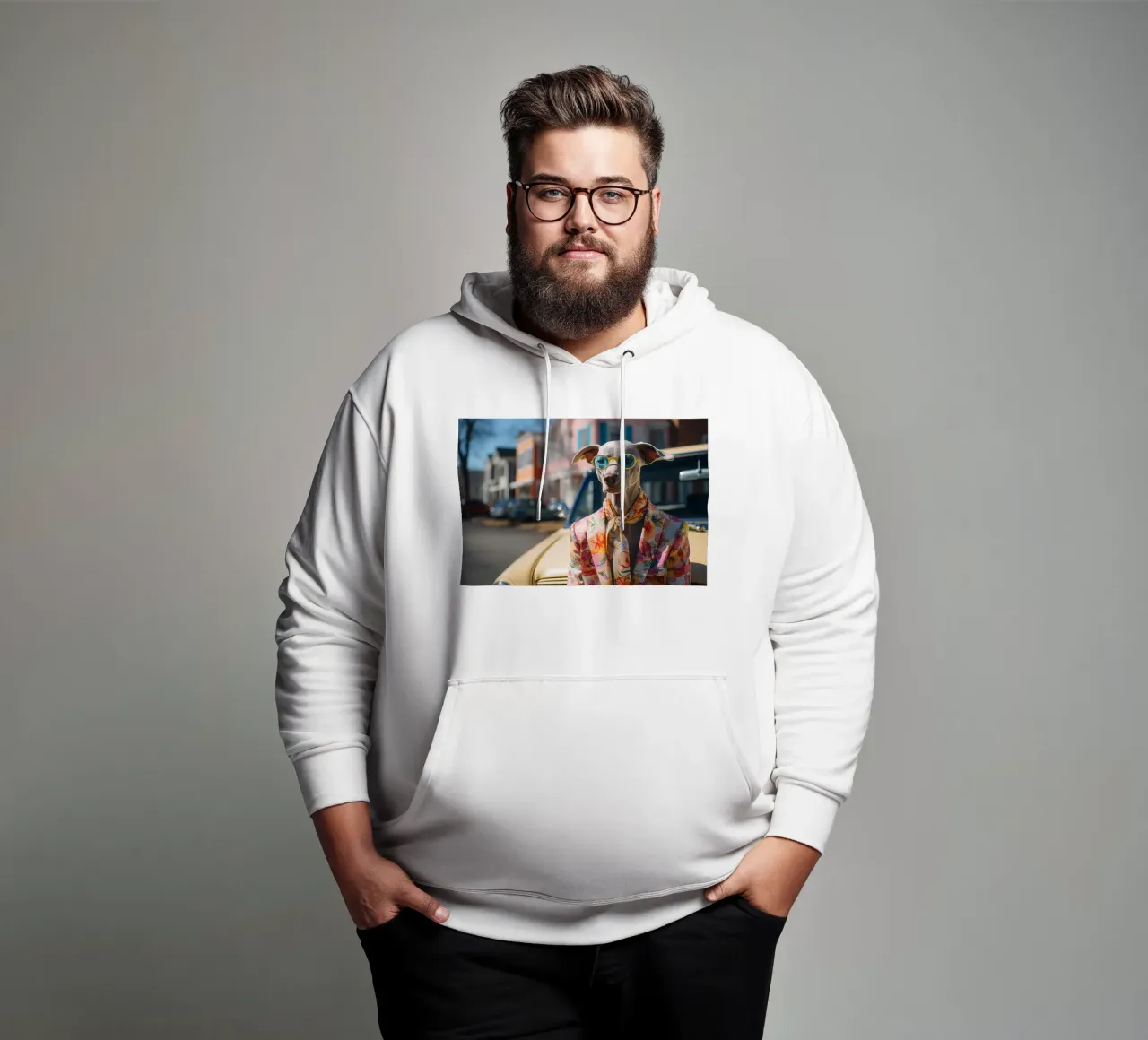 Marcel felpa con cappuccio da Affiches Chien Originales – Dogland