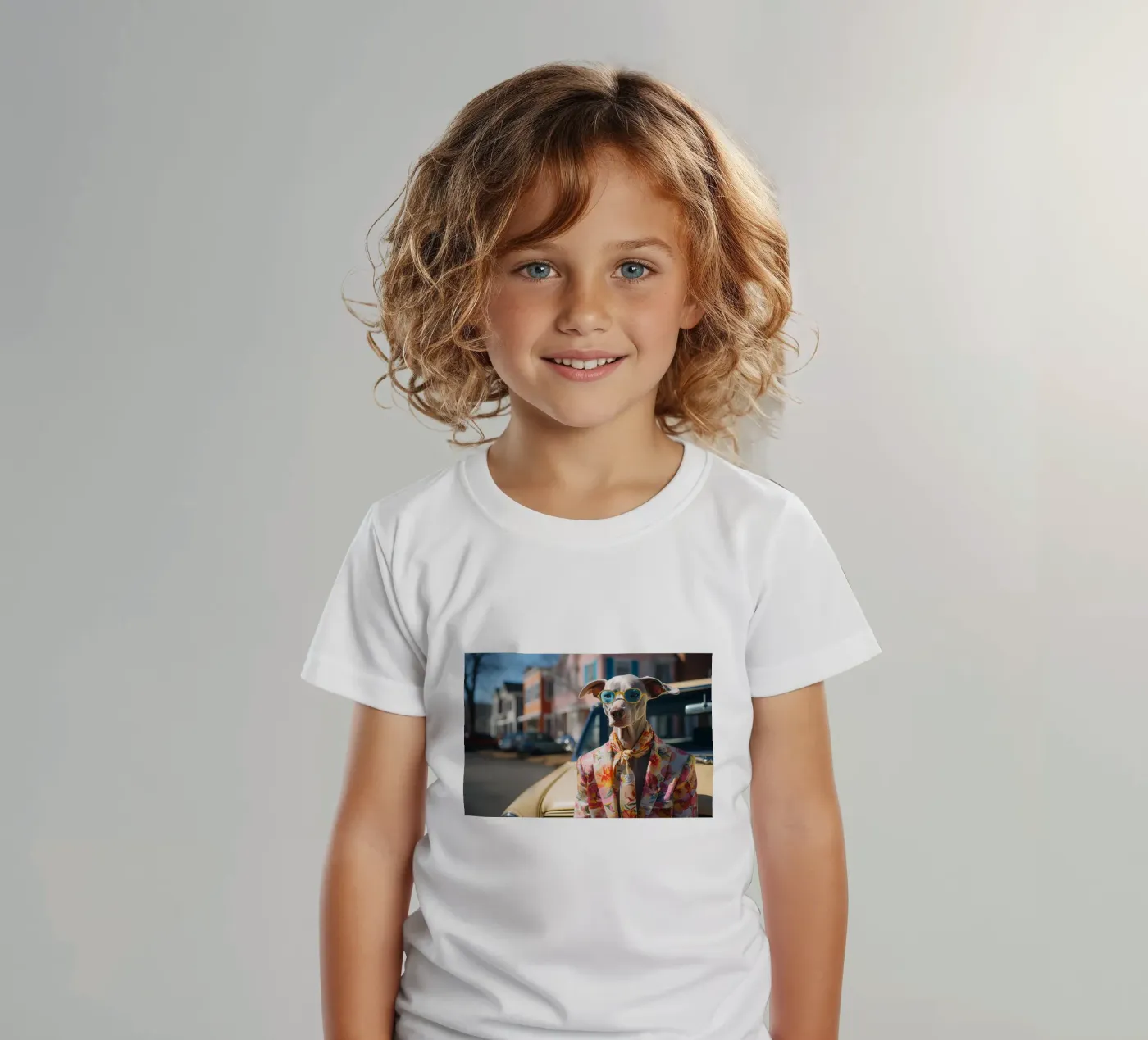 Marcel Kinder T-Shirt von Affiches Chien Originales – Dogland
