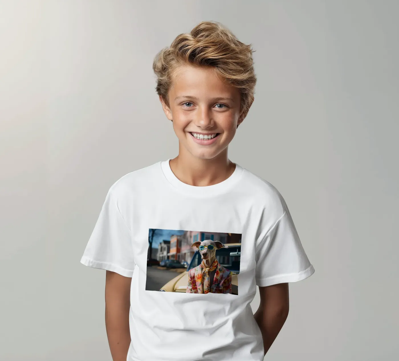 Marcel kinder t-shirt van Affiches Chien Originales – Dogland