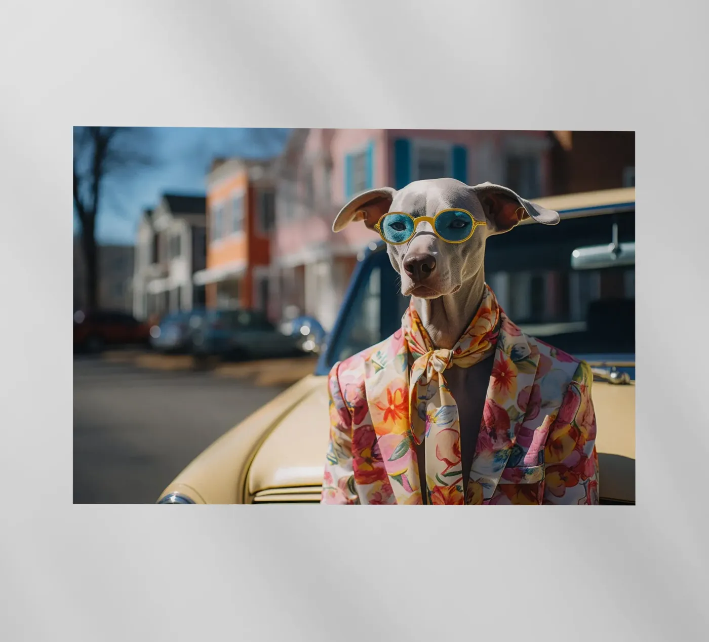Marcel backlit film by Affiches Chien Originales – Dogland