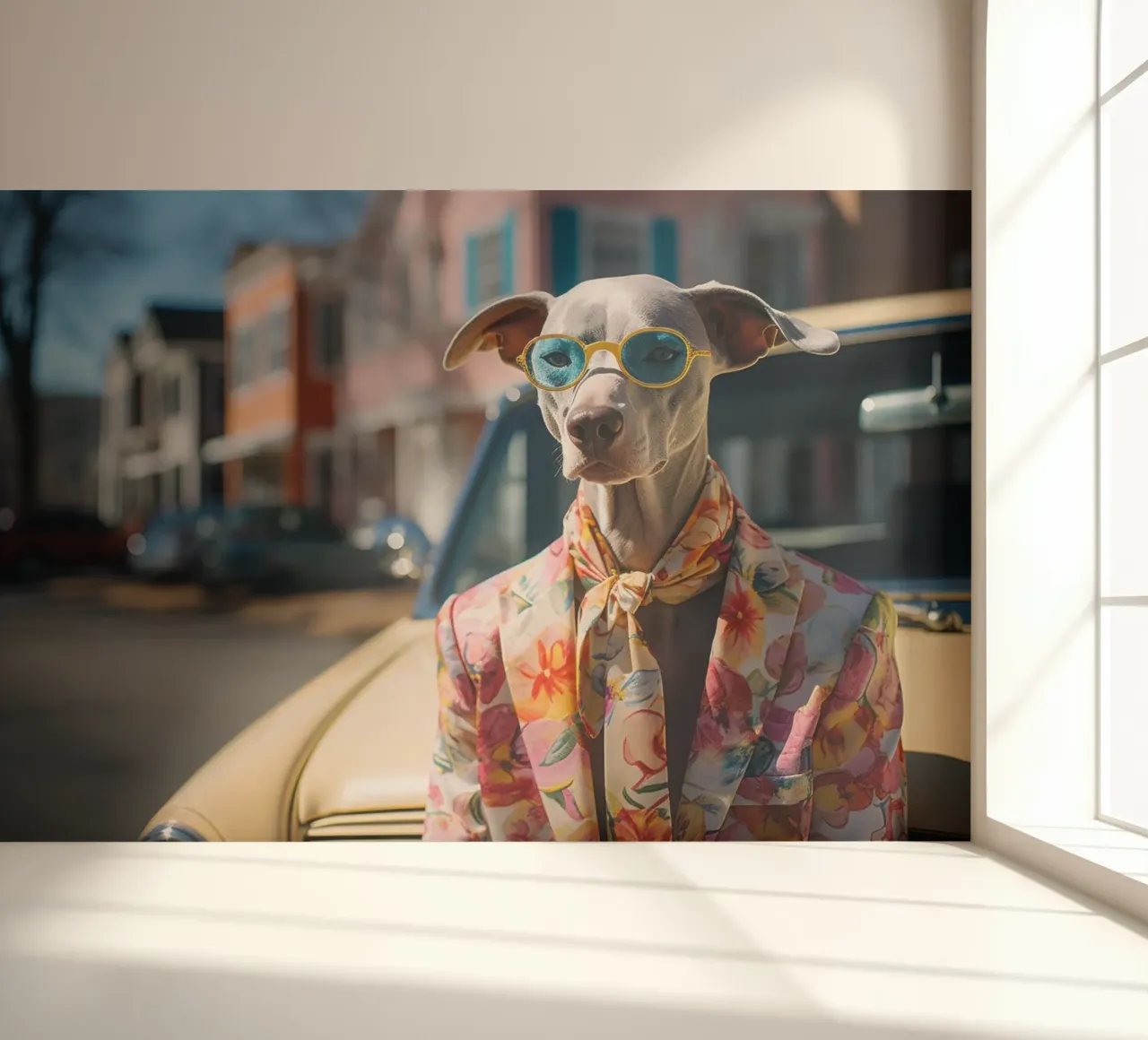 Marcel fotobehang van Affiches Chien Originales – Dogland