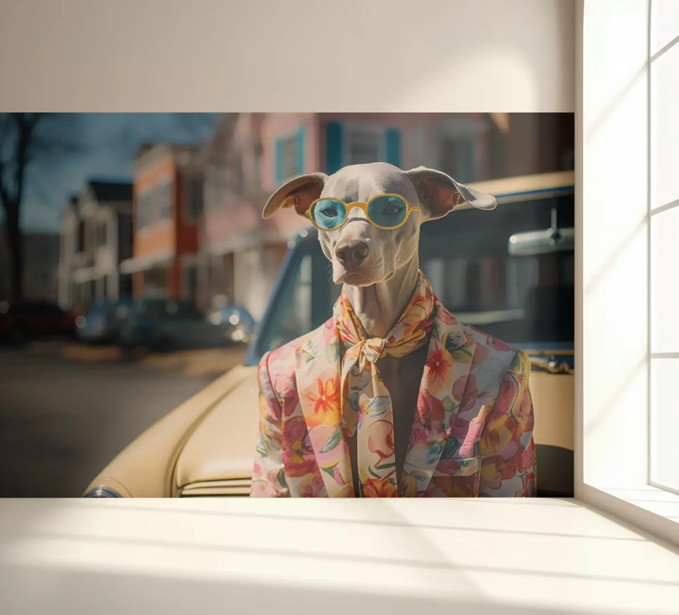 Marcel fotobehang van Affiches Chien Originales – Dogland