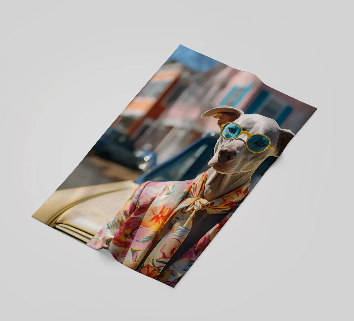 Marcel strandhanddoek van Affiches Chien Originales – Dogland
