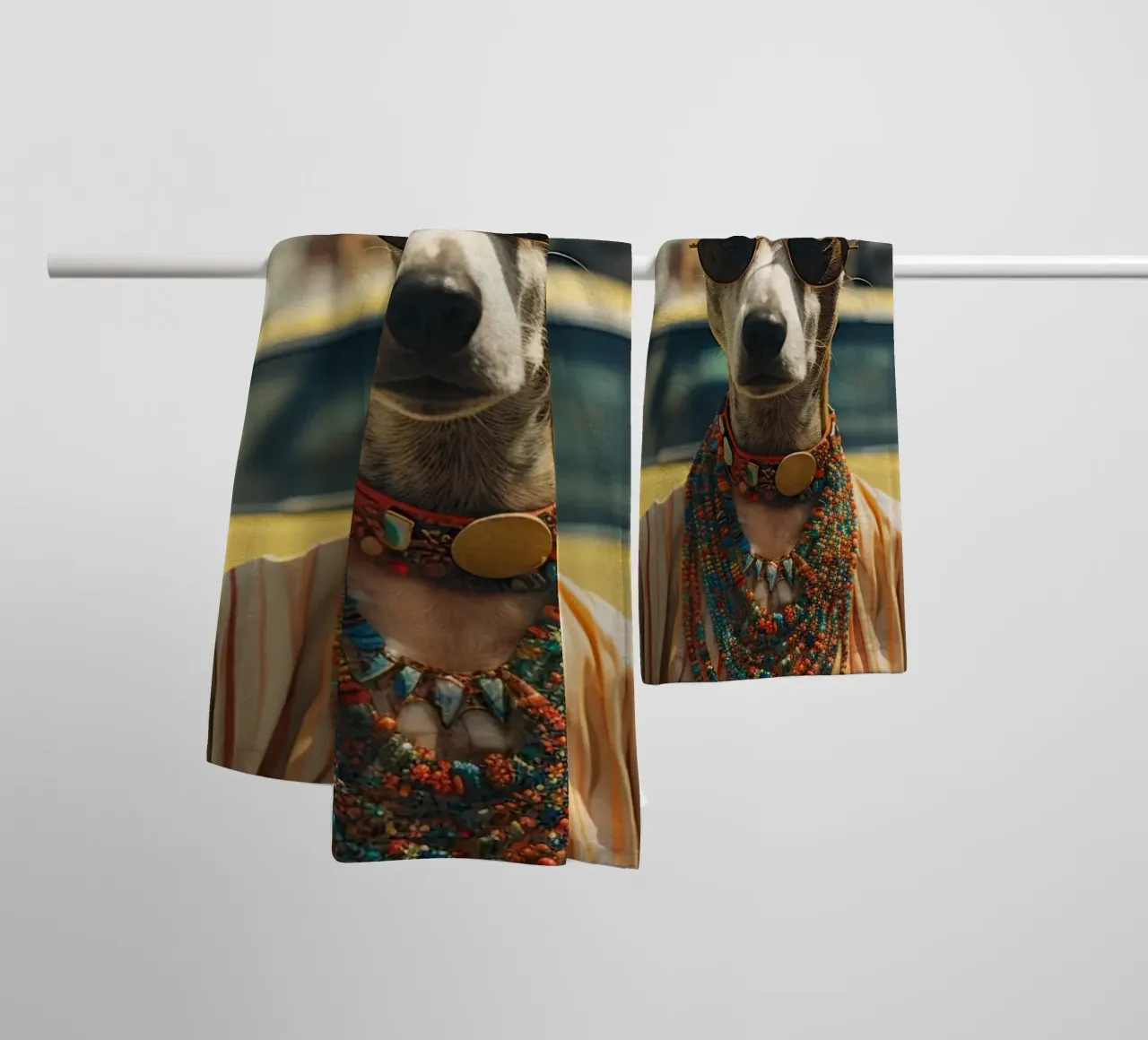 Luna asciugamano da bagno da Affiches Chien Originales – Dogland
