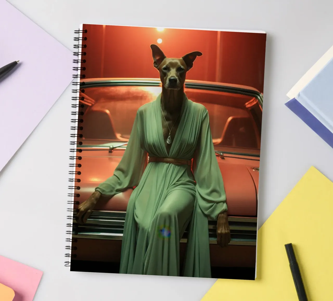 Gloria spiral notebook by Affiches Chien Originales – Dogland