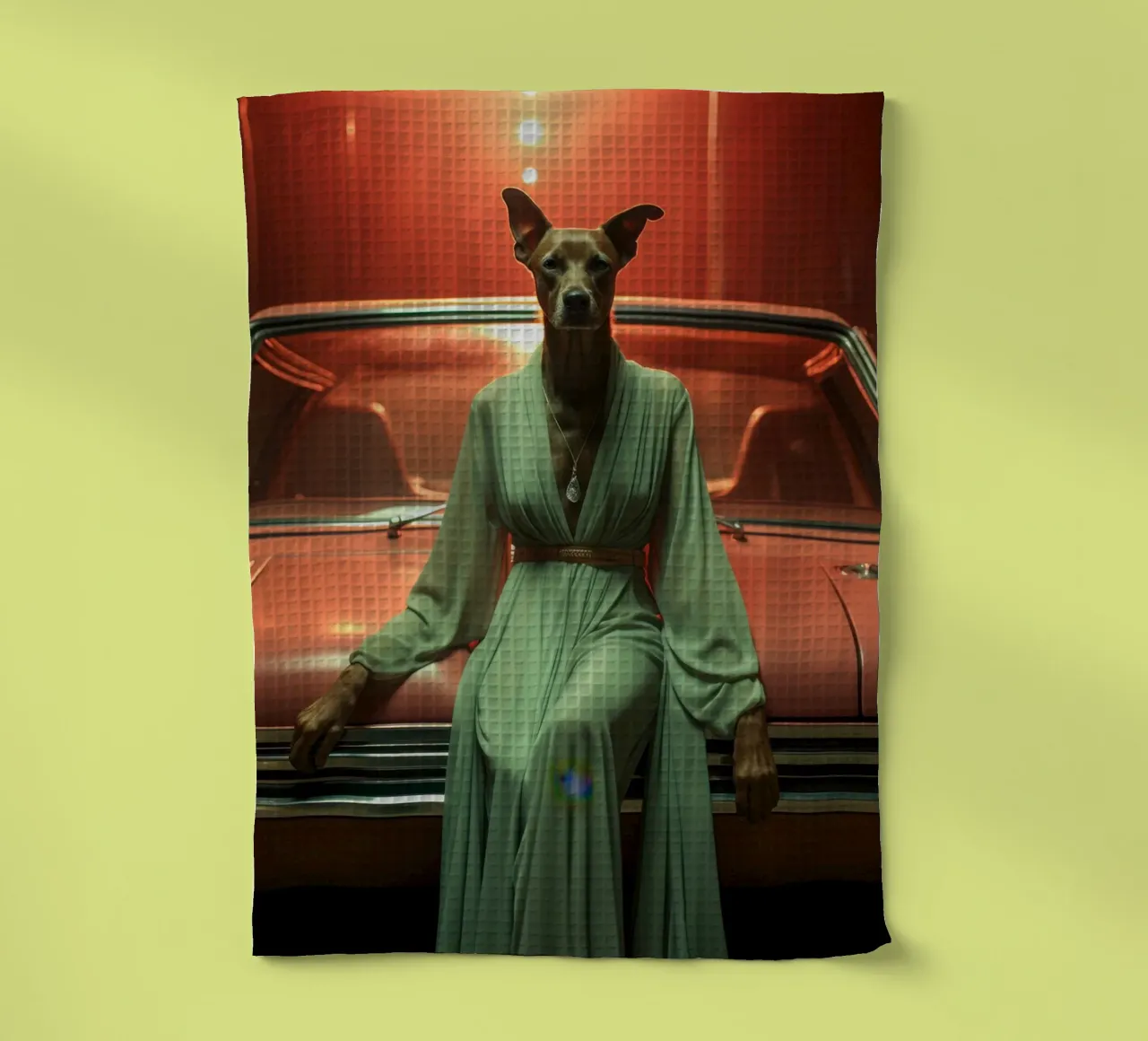 Gloria tea towel by Affiches Chien Originales – Dogland