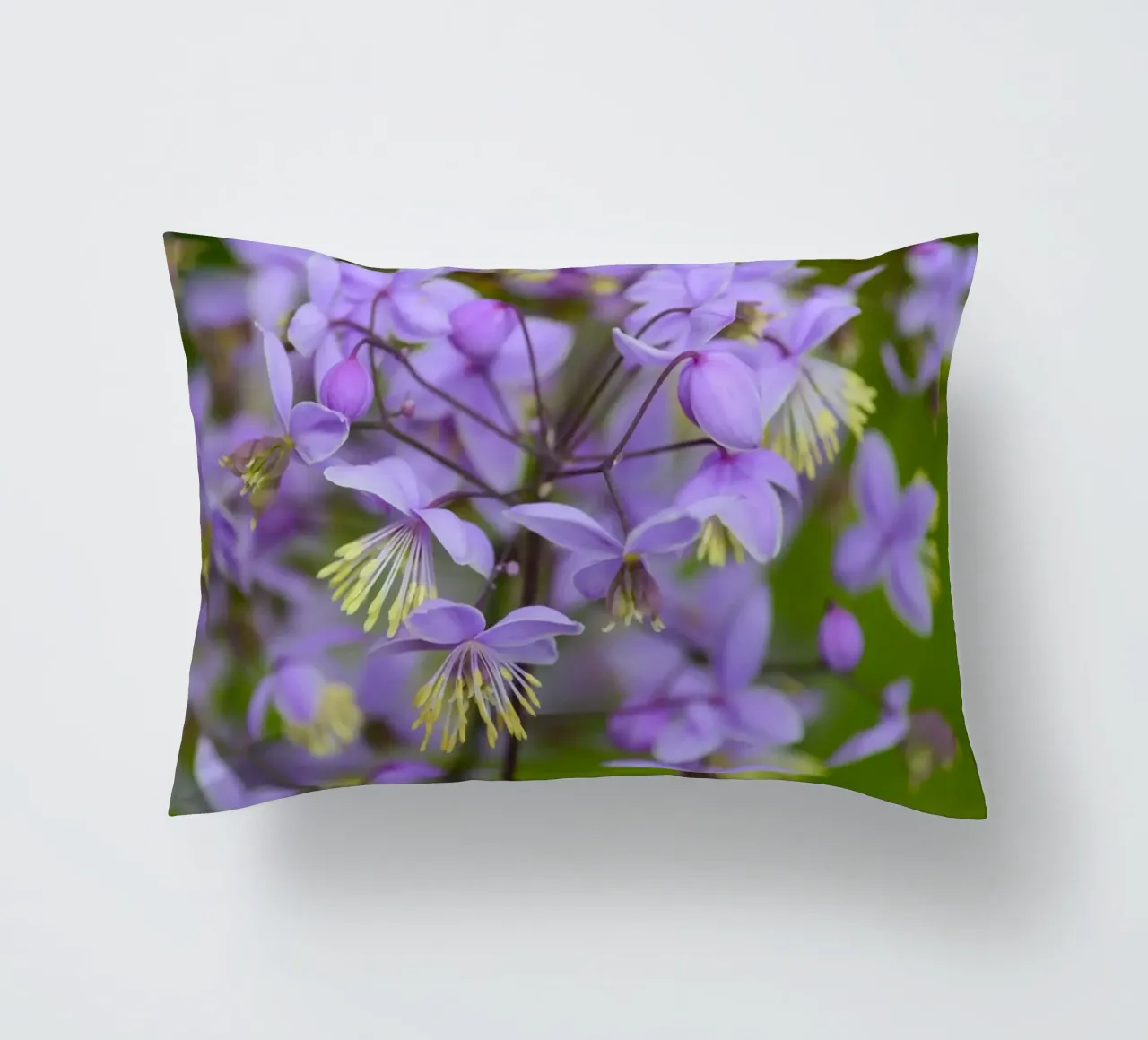 Incantevoli fiori viola selvatici cuscino da Curious Collections by Marielle Leenders
