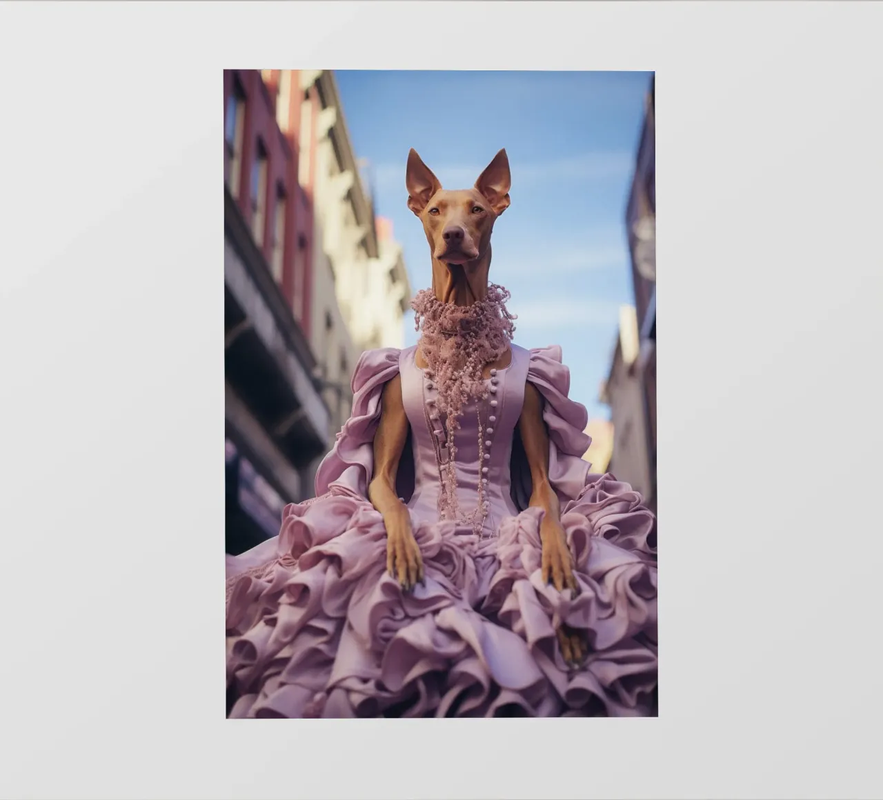 Violette fotobehang van Affiches Chien Originales – Dogland