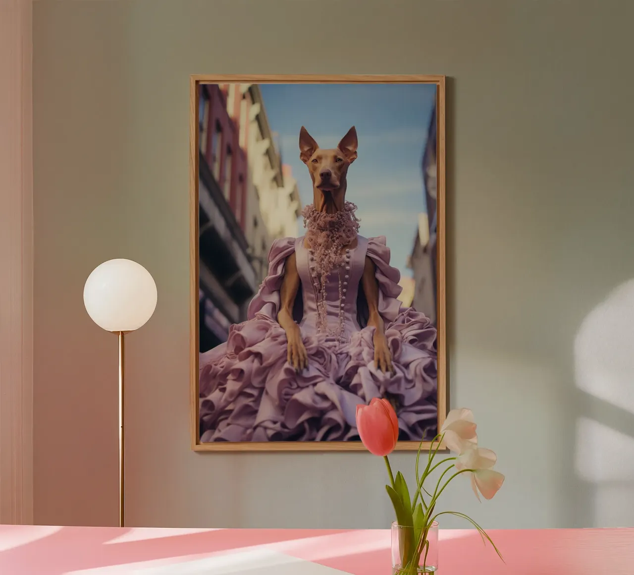 Violette forex plate by Affiches Chien Originales – Dogland