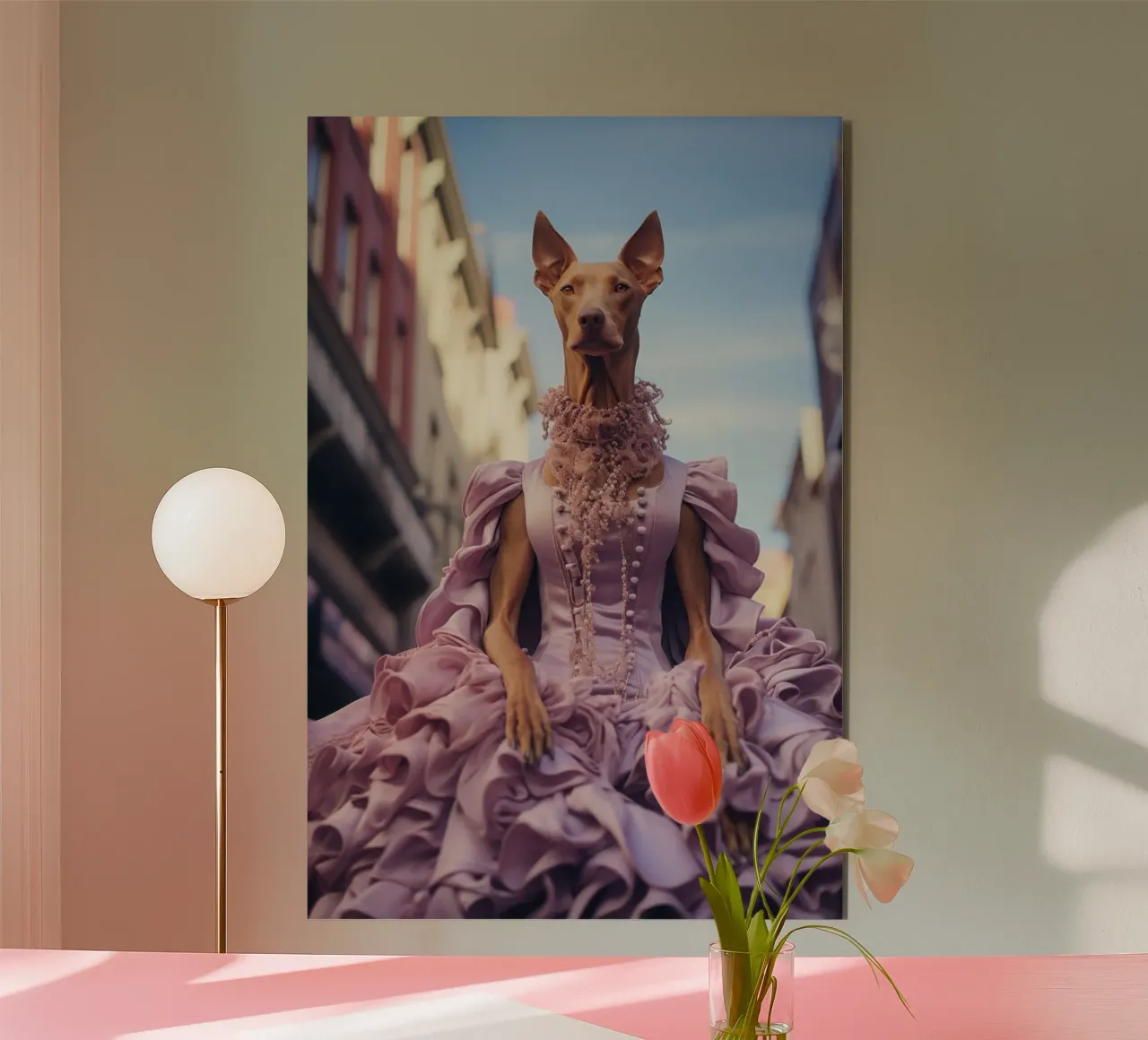 Violette forex plate by Affiches Chien Originales – Dogland