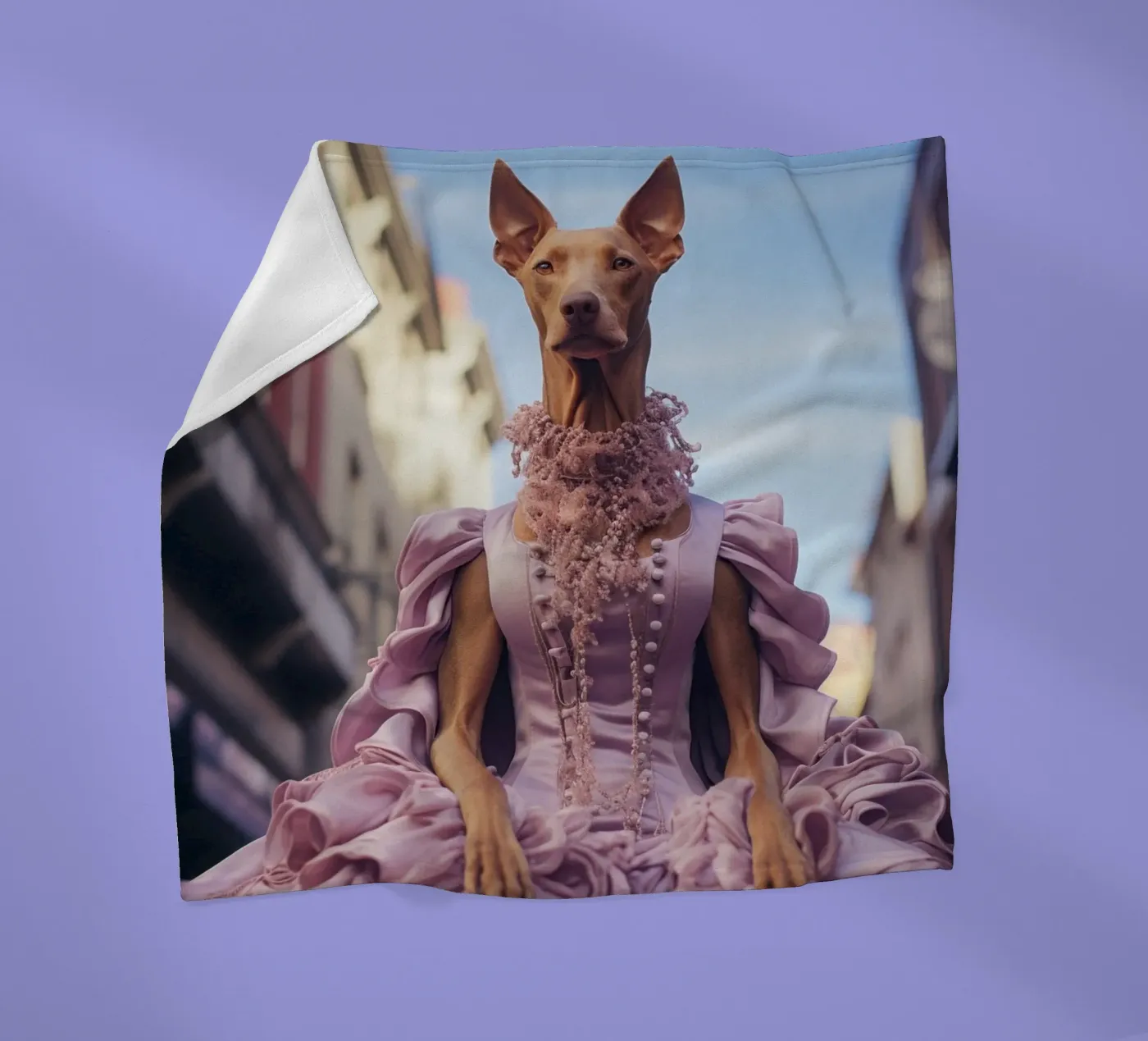 Violette plaid polaire de Affiches Chien Originales – Dogland