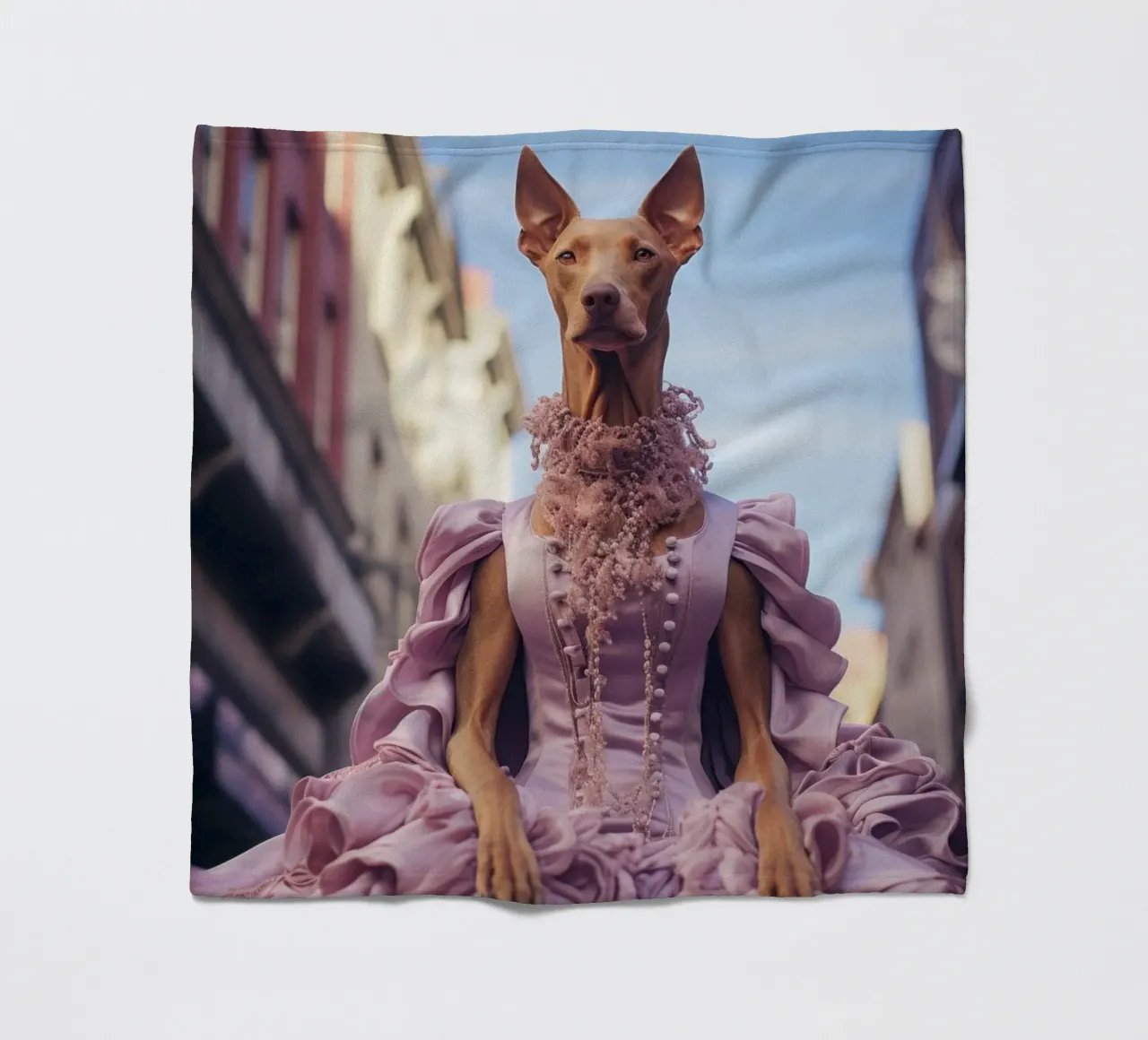 Violette Fleecedecke von Affiches Chien Originales – Dogland