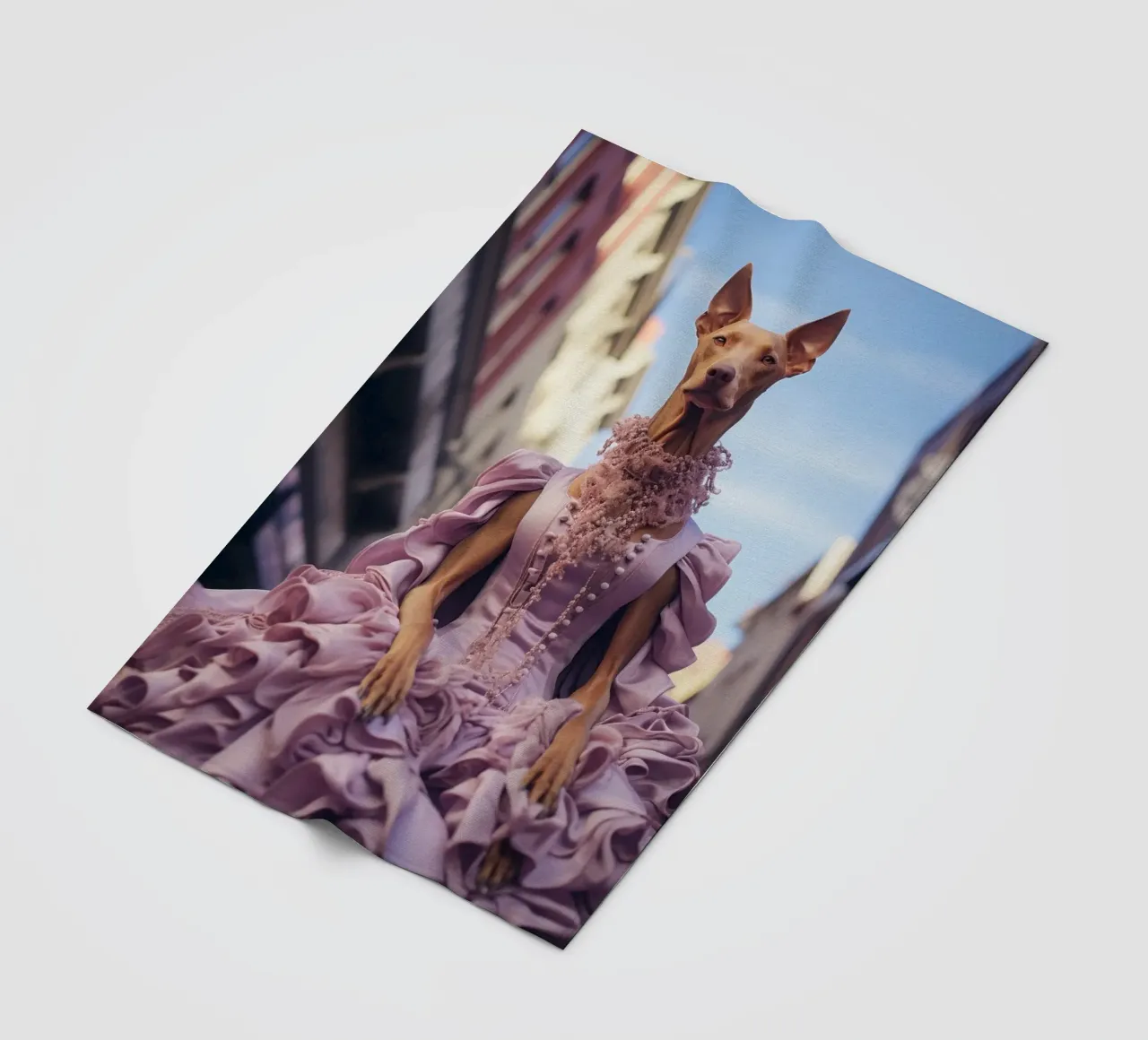 Violette Fleecedecke von Affiches Chien Originales – Dogland