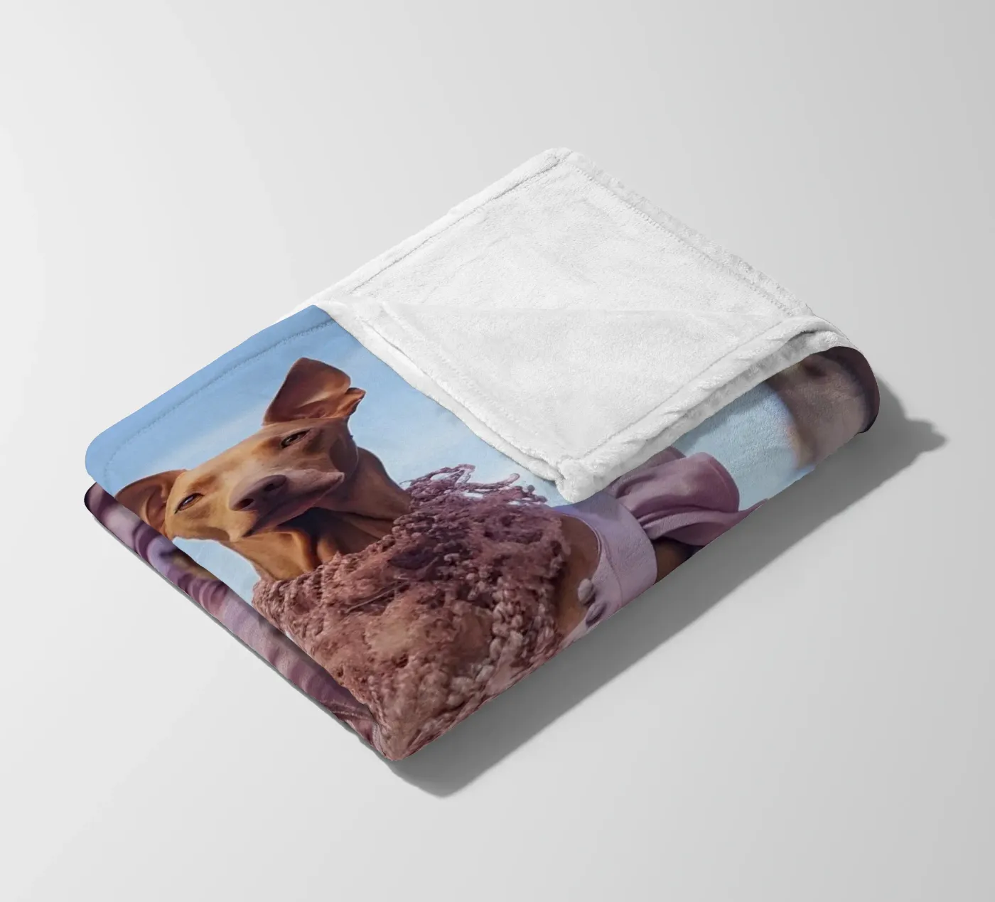 Violette plaid polaire de Affiches Chien Originales – Dogland