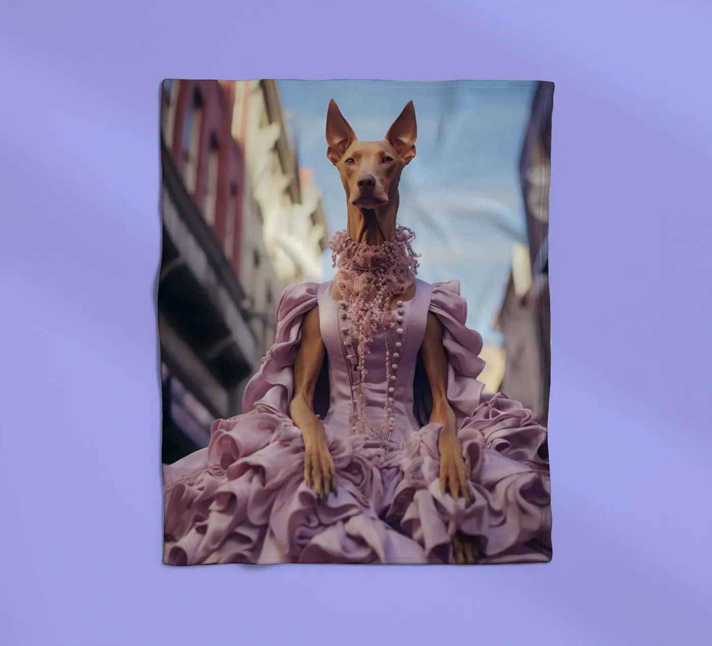 Violette plaid polaire de Affiches Chien Originales – Dogland