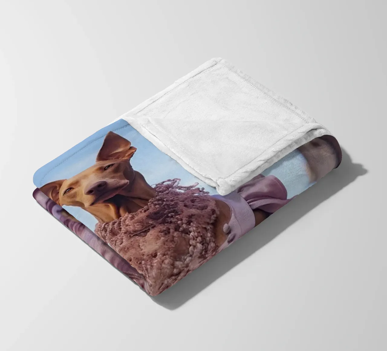 Violette Fleecedecke von Affiches Chien Originales – Dogland