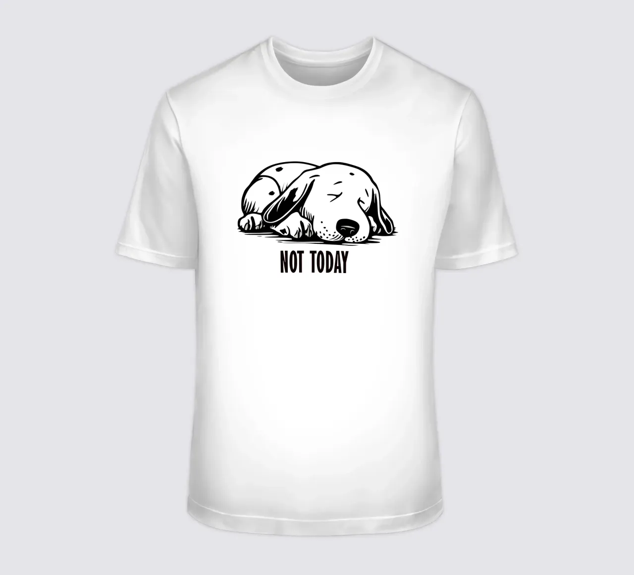 Cane stanco | Non oggi | Non oggi t-shirt da Autofocus