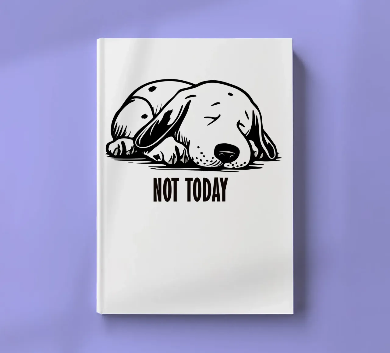 Tired Dog | Not Today | Not Today notebook by Autofocus