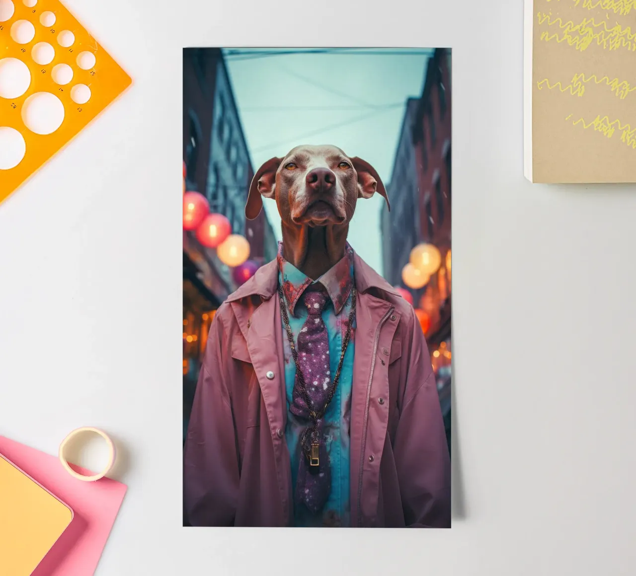 Duca foglio adesivo da Affiches Chien Originales – Dogland