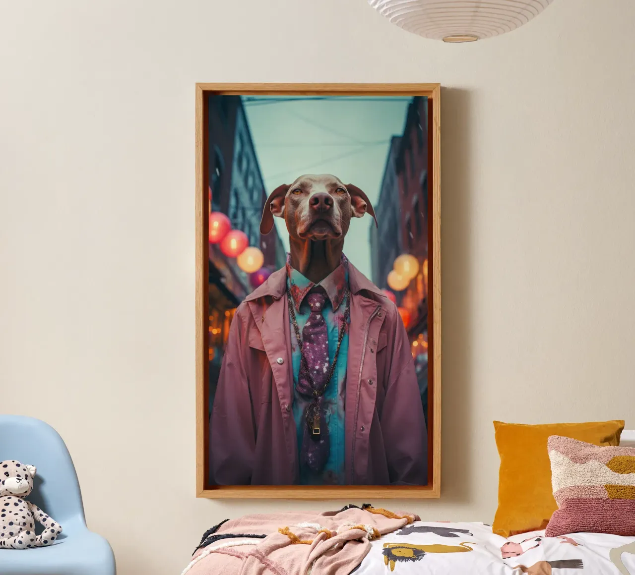 Hertog canvas met Baklijst van Affiches Chien Originales – Dogland