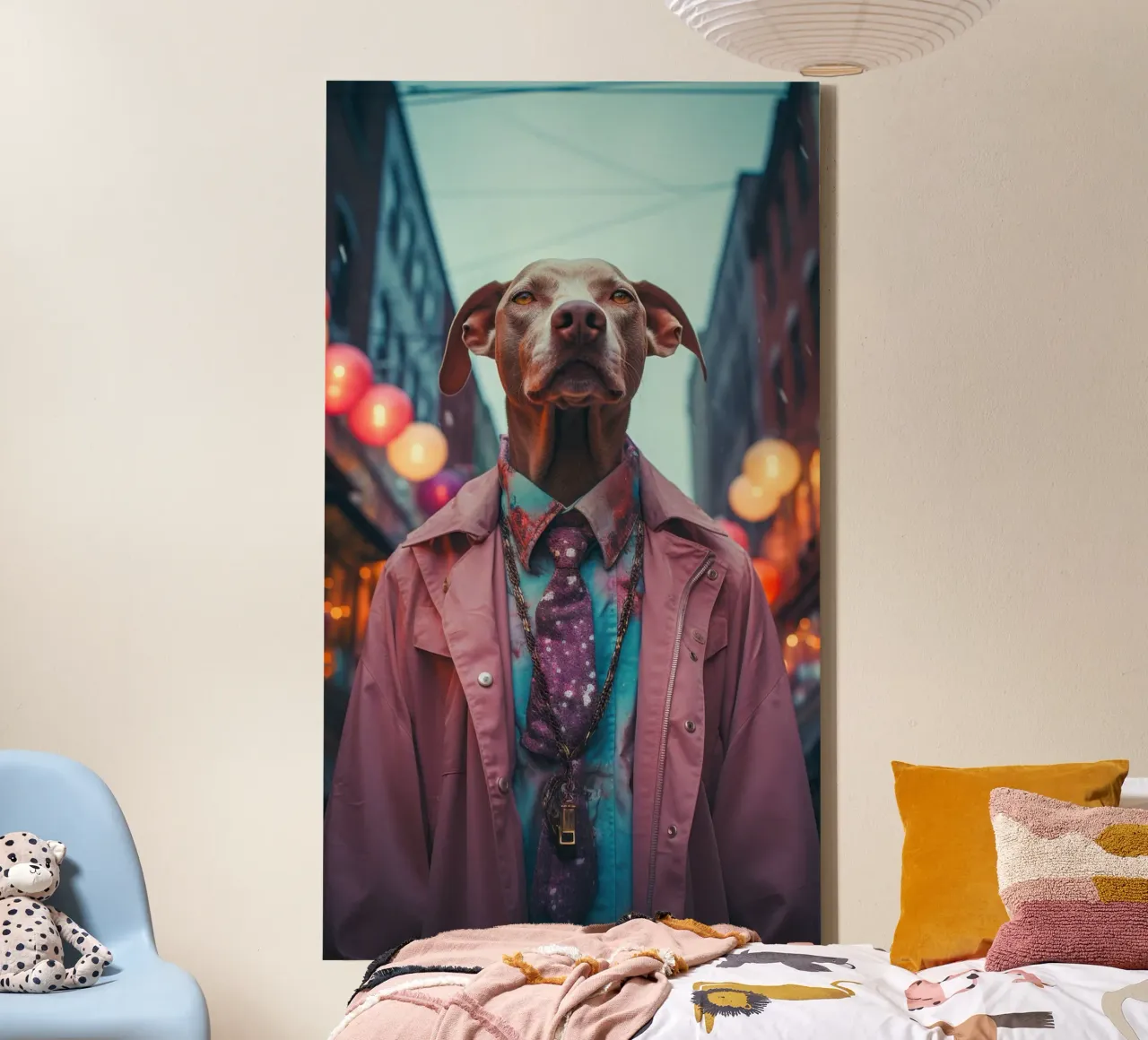 Hertog canvas met Baklijst van Affiches Chien Originales – Dogland