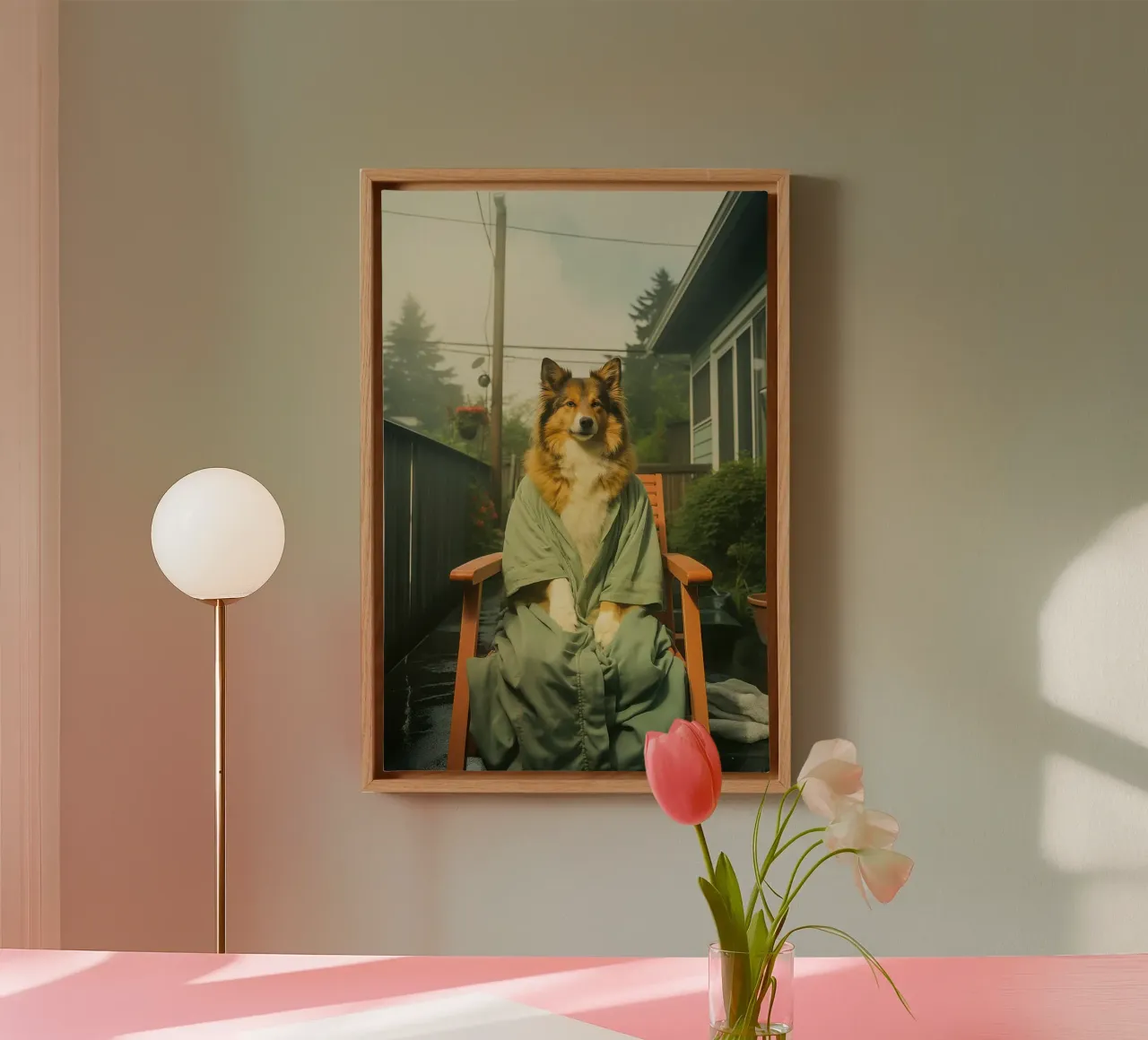 Milo tela con Cornice a cassetta da Affiches Chien Originales – Dogland