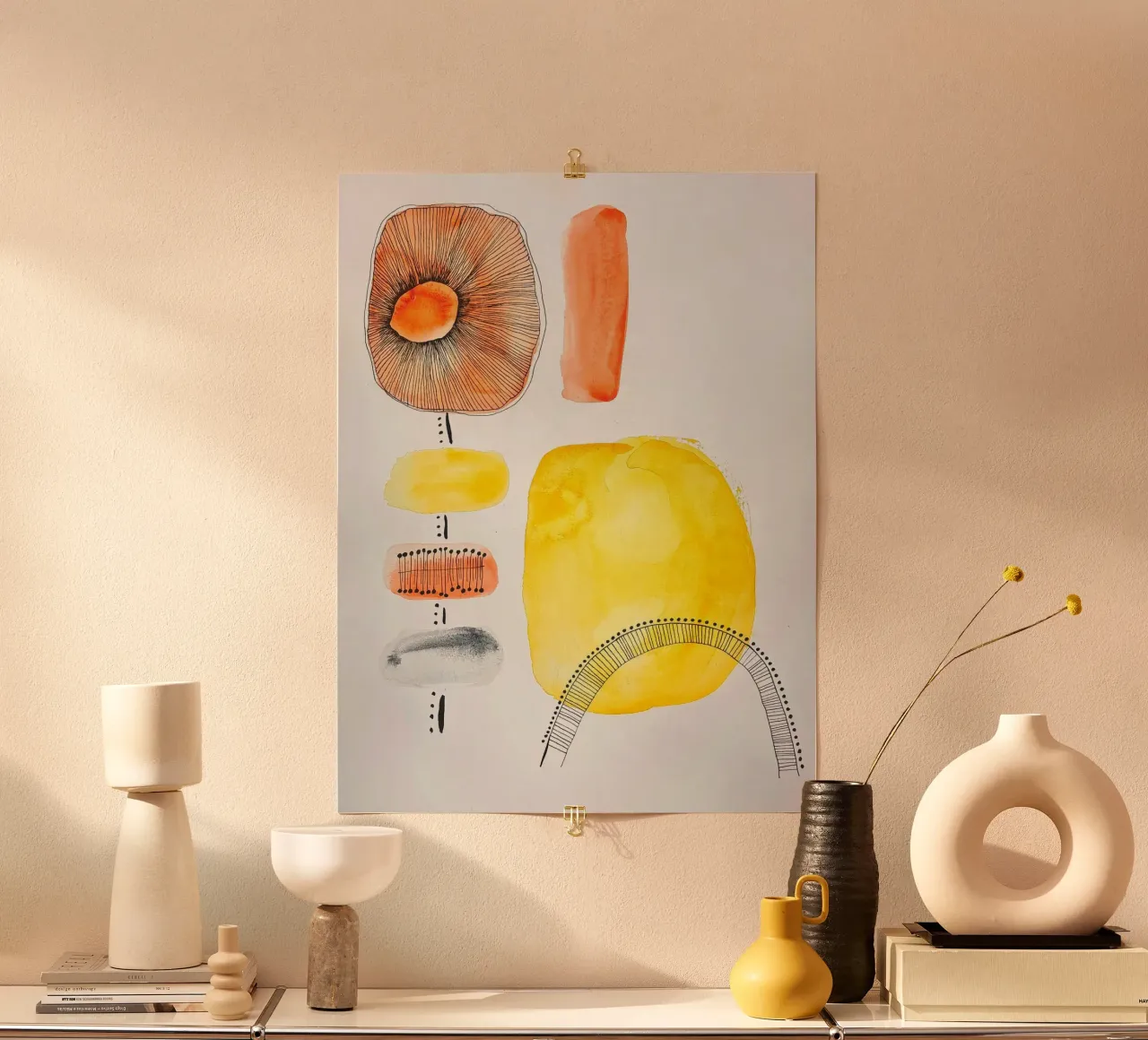 Here comes the sun poster with plastic frame by MissVeroonica