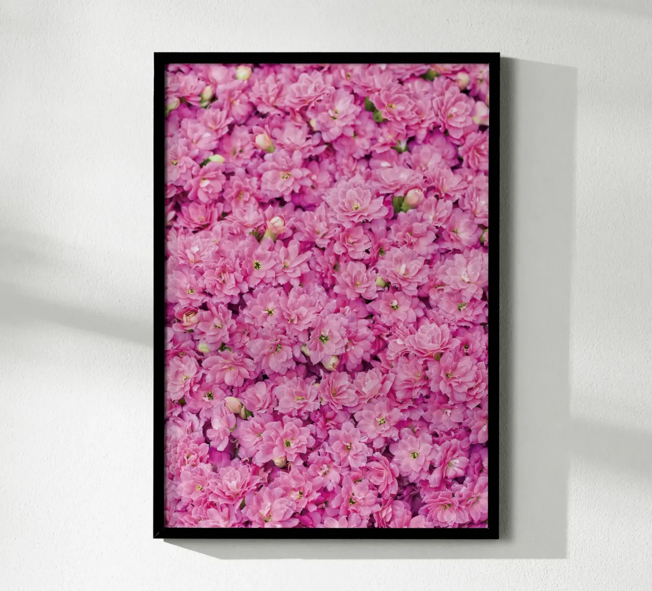 Dolce e grazioso: Adorabili piccoli fiori rosa poster con telaio in legno da Curious Collections by Marielle Leenders