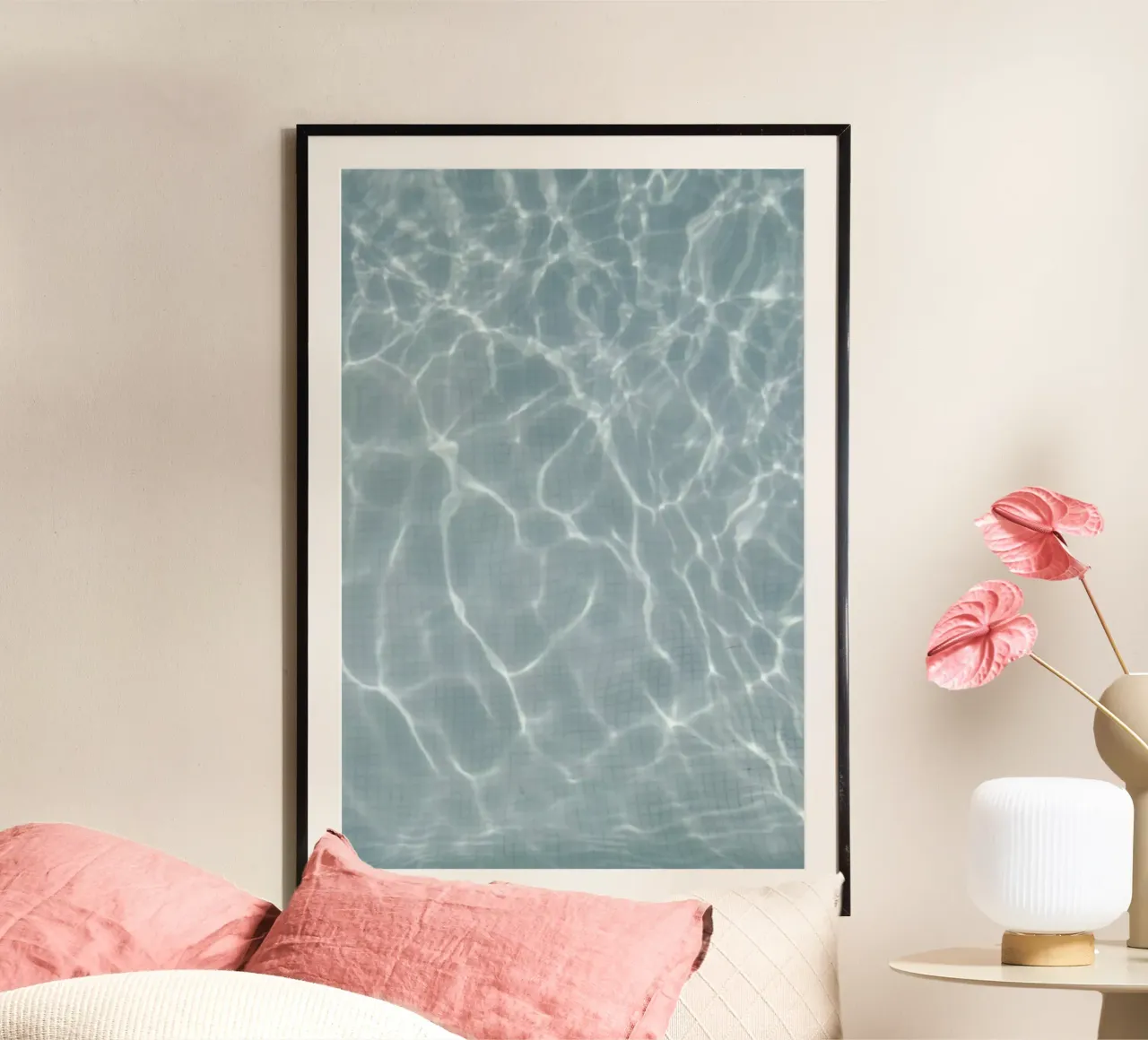 Endless Summer - WATER - Swimming Pool poster con telaio in plastica da Studio Nahili