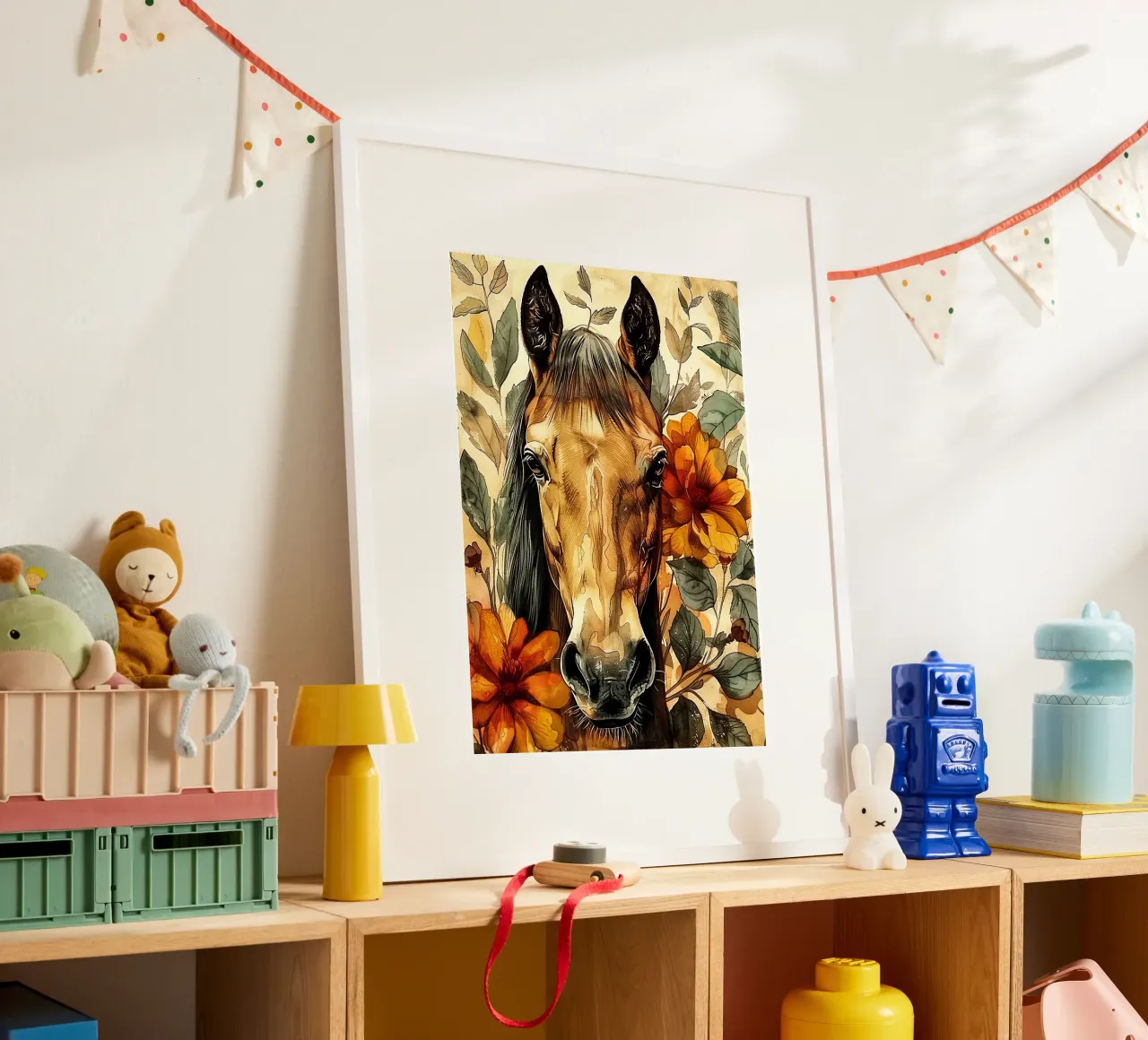 Cavallo marrone arte animale poster da Justyna Jaszke JBJart