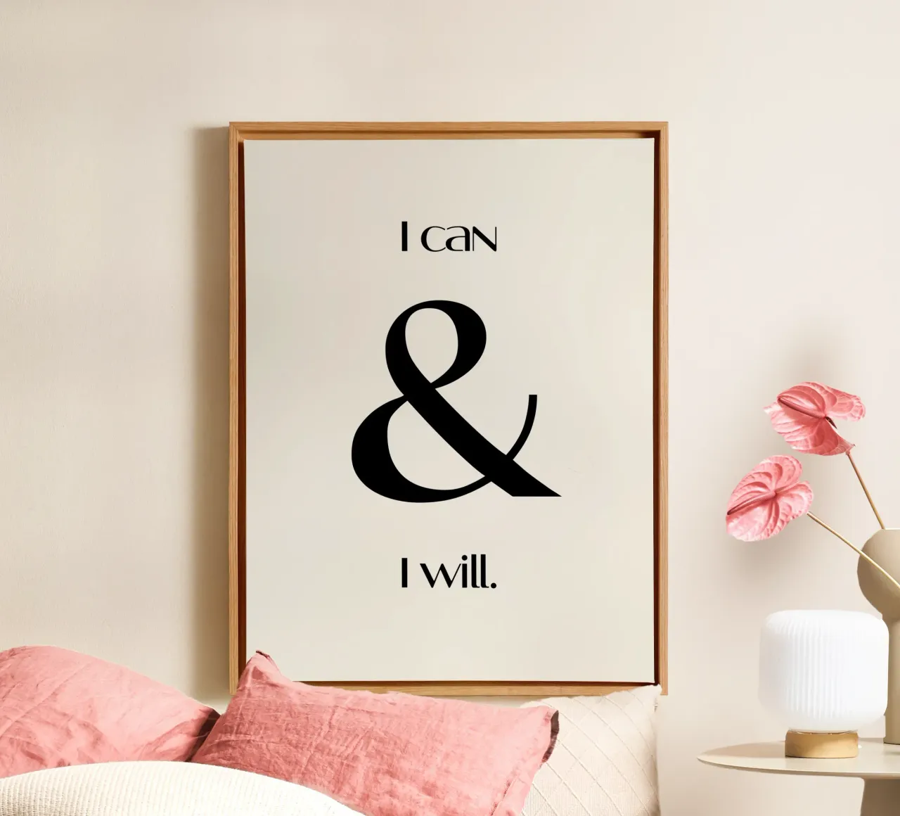 I CAN & I WILL. canvas with Floater frame by ArtDesign by KBK