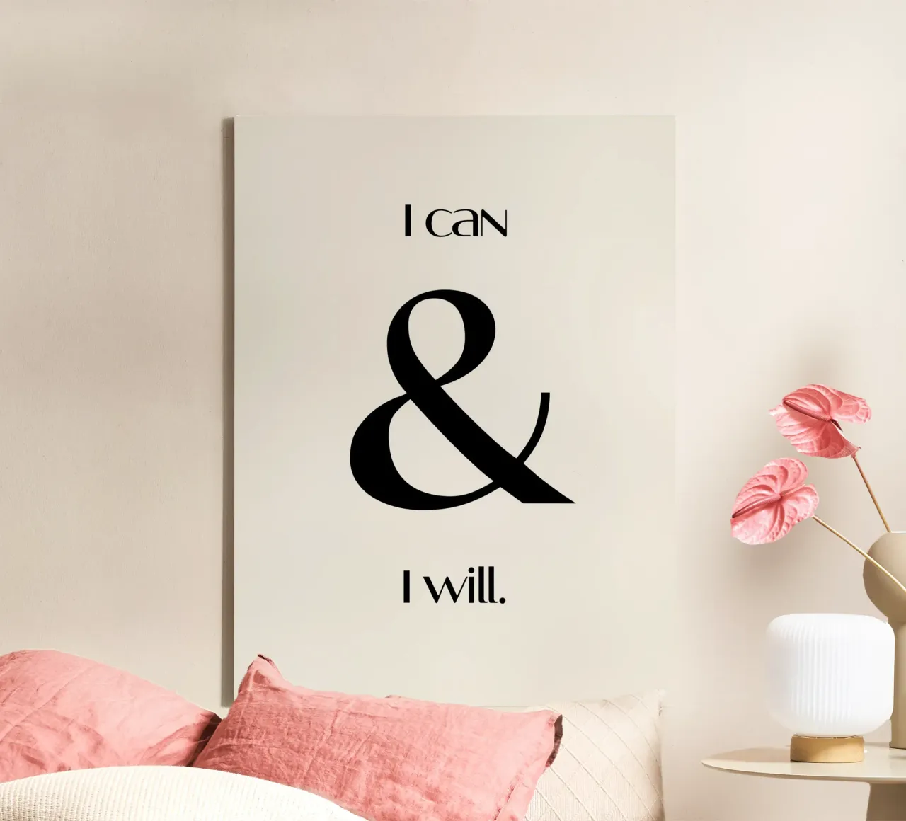 I CAN & I WILL. canvas with Floater frame by ArtDesign by KBK